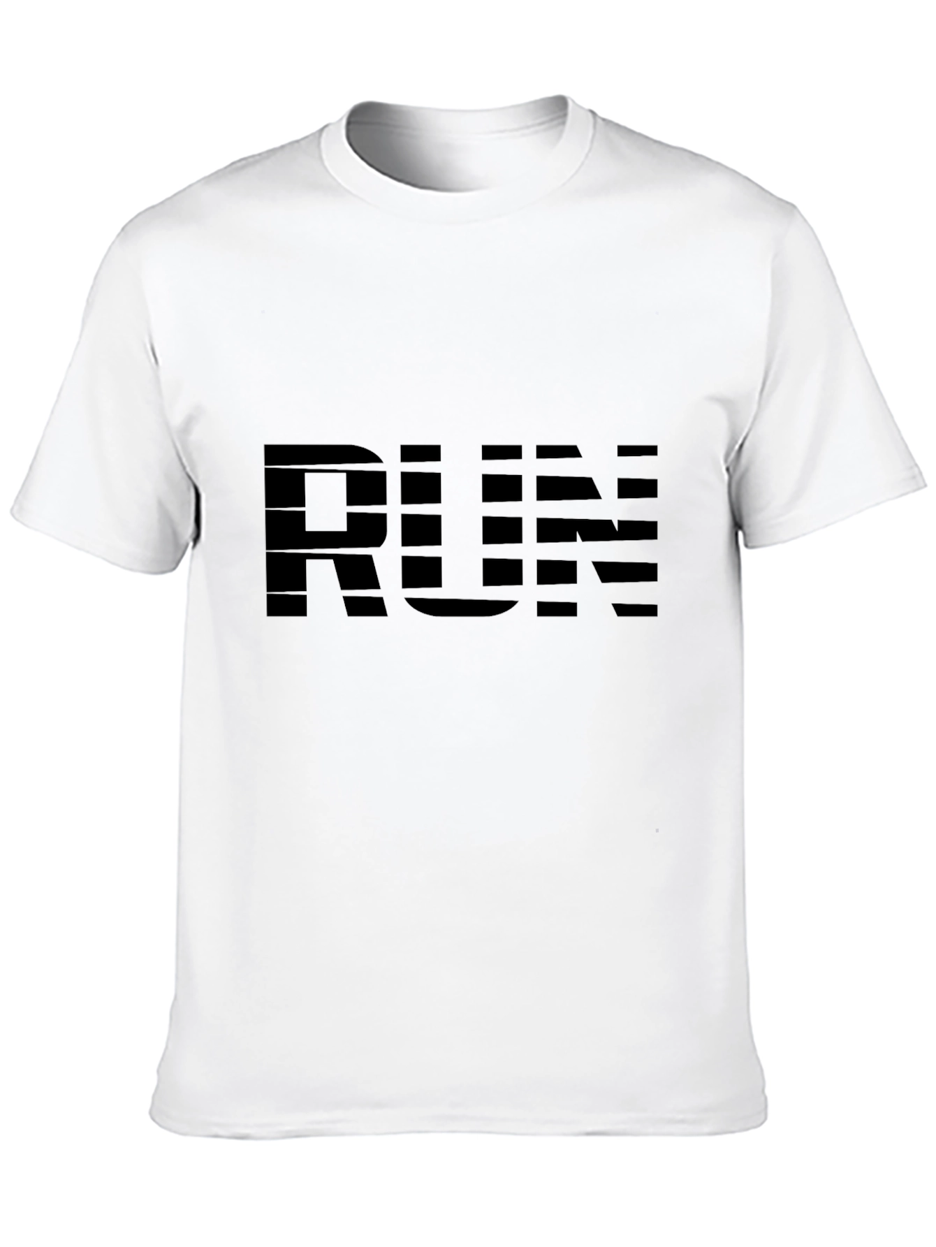 Mens Black RUN Graphic T-Shirt - Activewear
