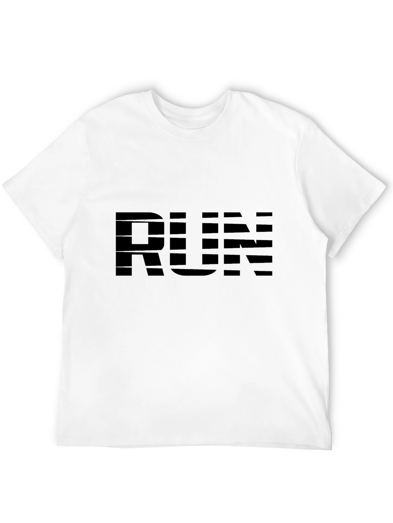 Mens Black RUN Graphic T-Shirt - Activewear