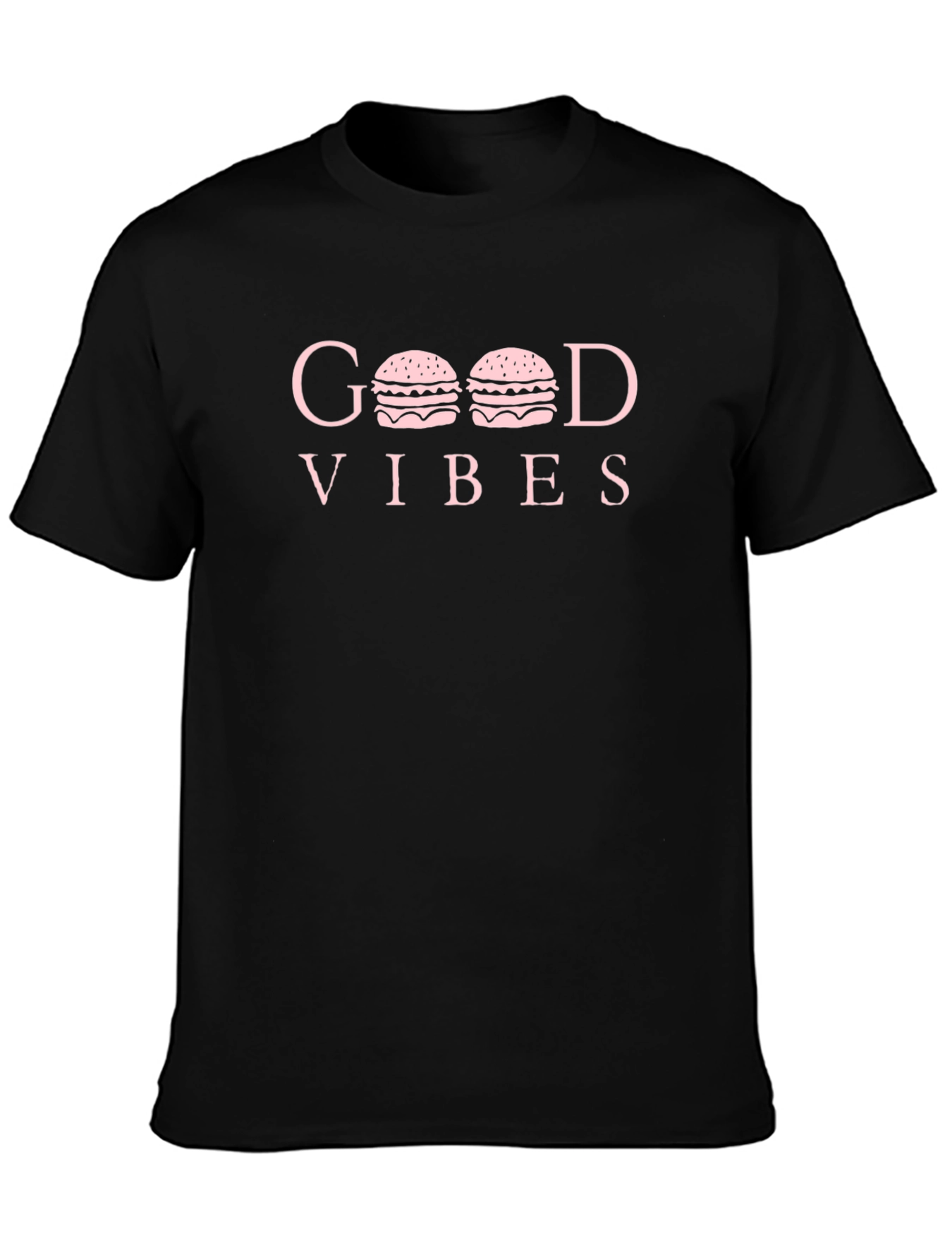 Good Vibes Burger Graphic Tee - Black