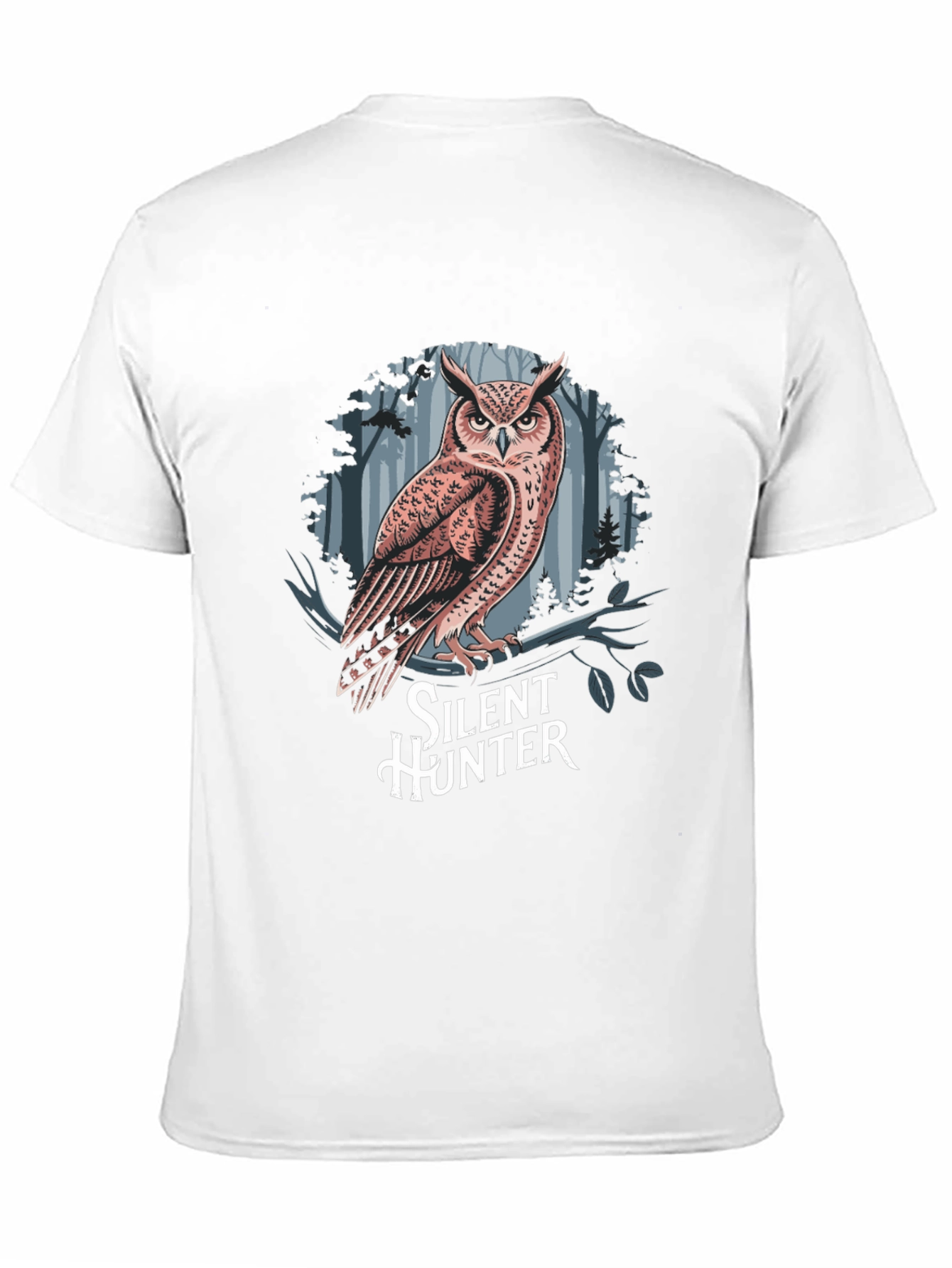 Silent Hunter Owl Graphic T-Shirt - Black