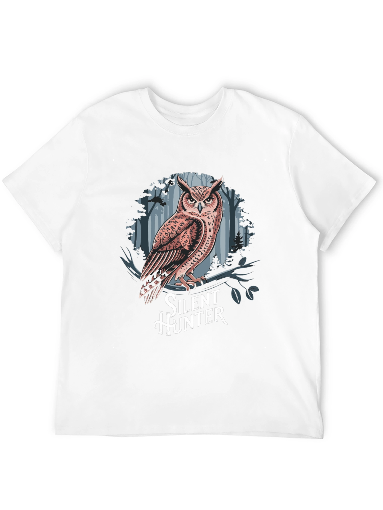Silent Hunter Owl Graphic T-Shirt - Black
