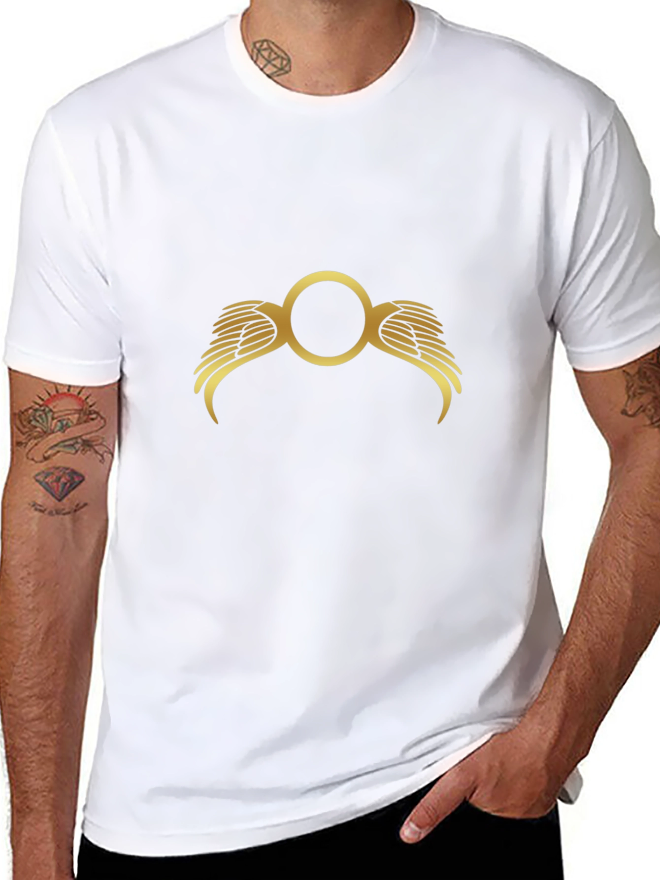 Winged Circle Black T-Shirt