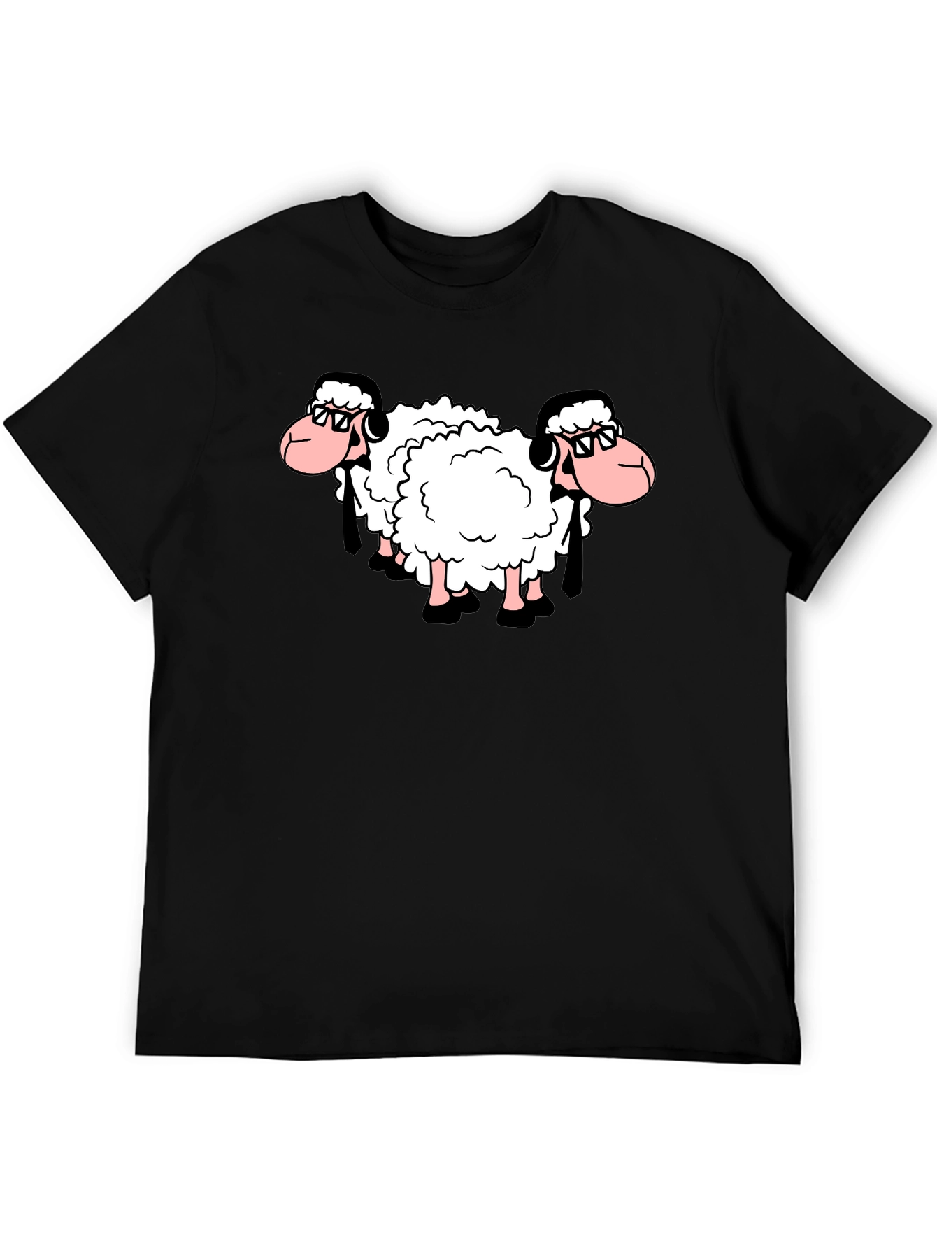 Cool Sheep T-Shirt - Black Cotton Tee