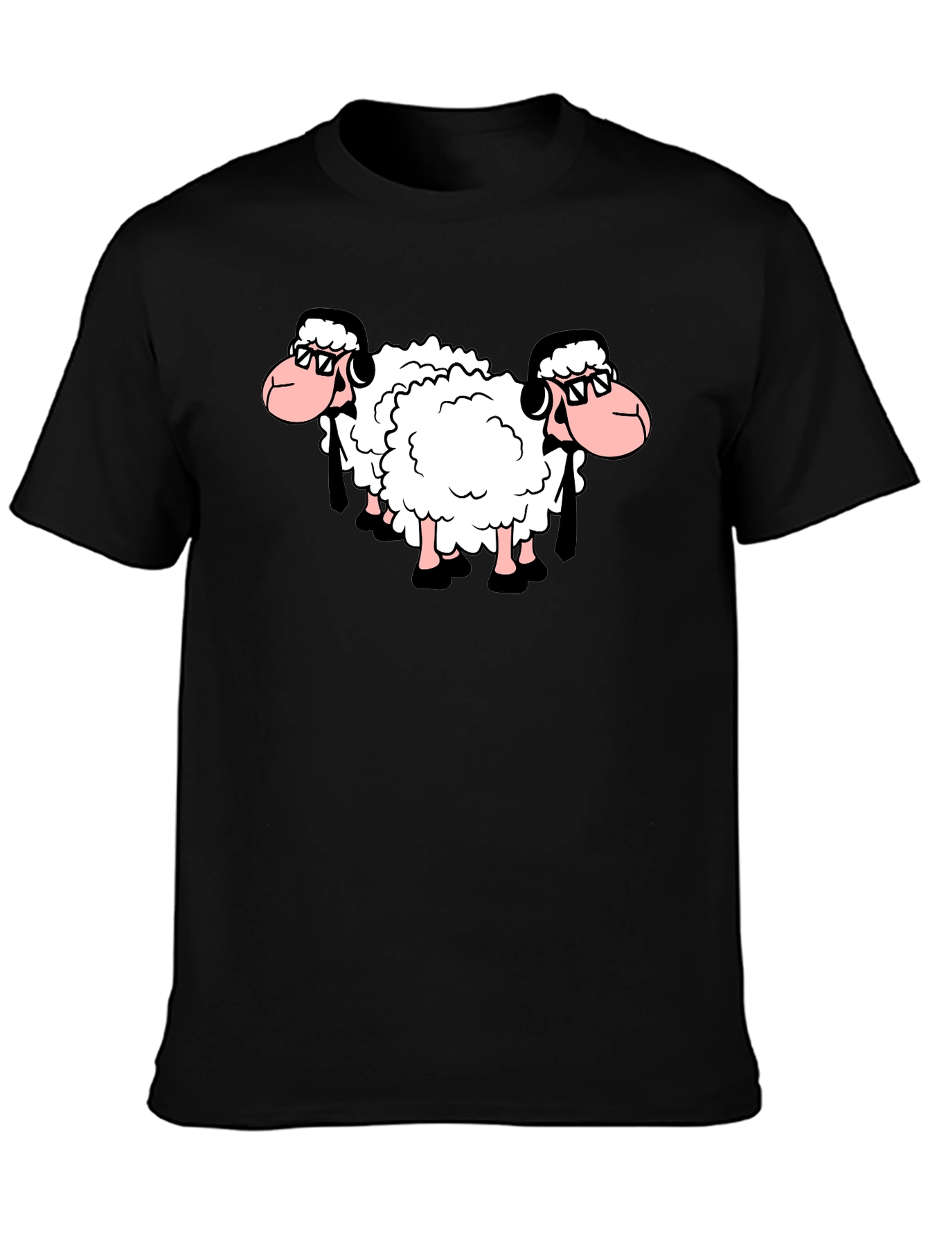 Cool Sheep T-Shirt - Black Cotton Tee