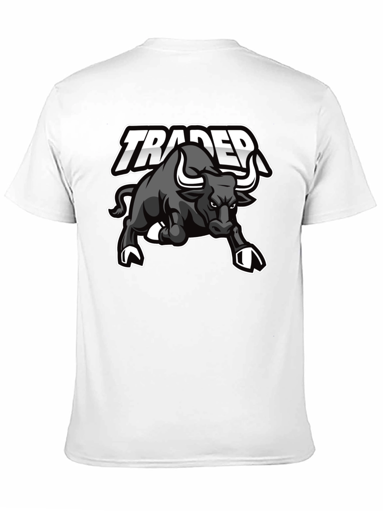 Trader Bull Graphic Tee - Black Cotton Blend