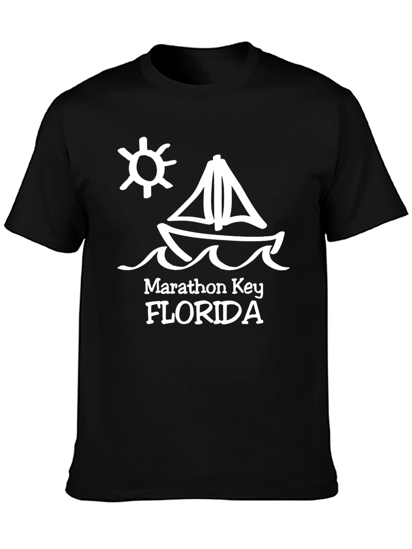 Marathon Key Florida T-Shirt - Sailboat Design