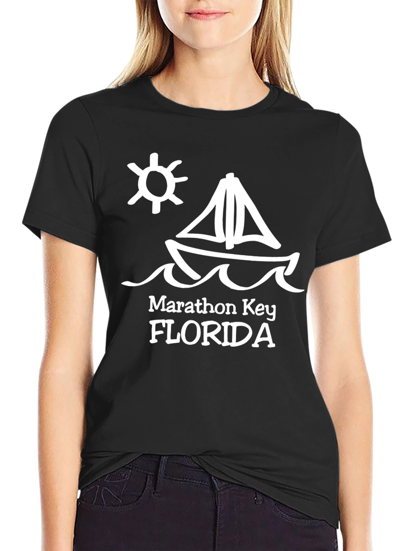 Marathon Key Florida T-Shirt - Sailboat Design