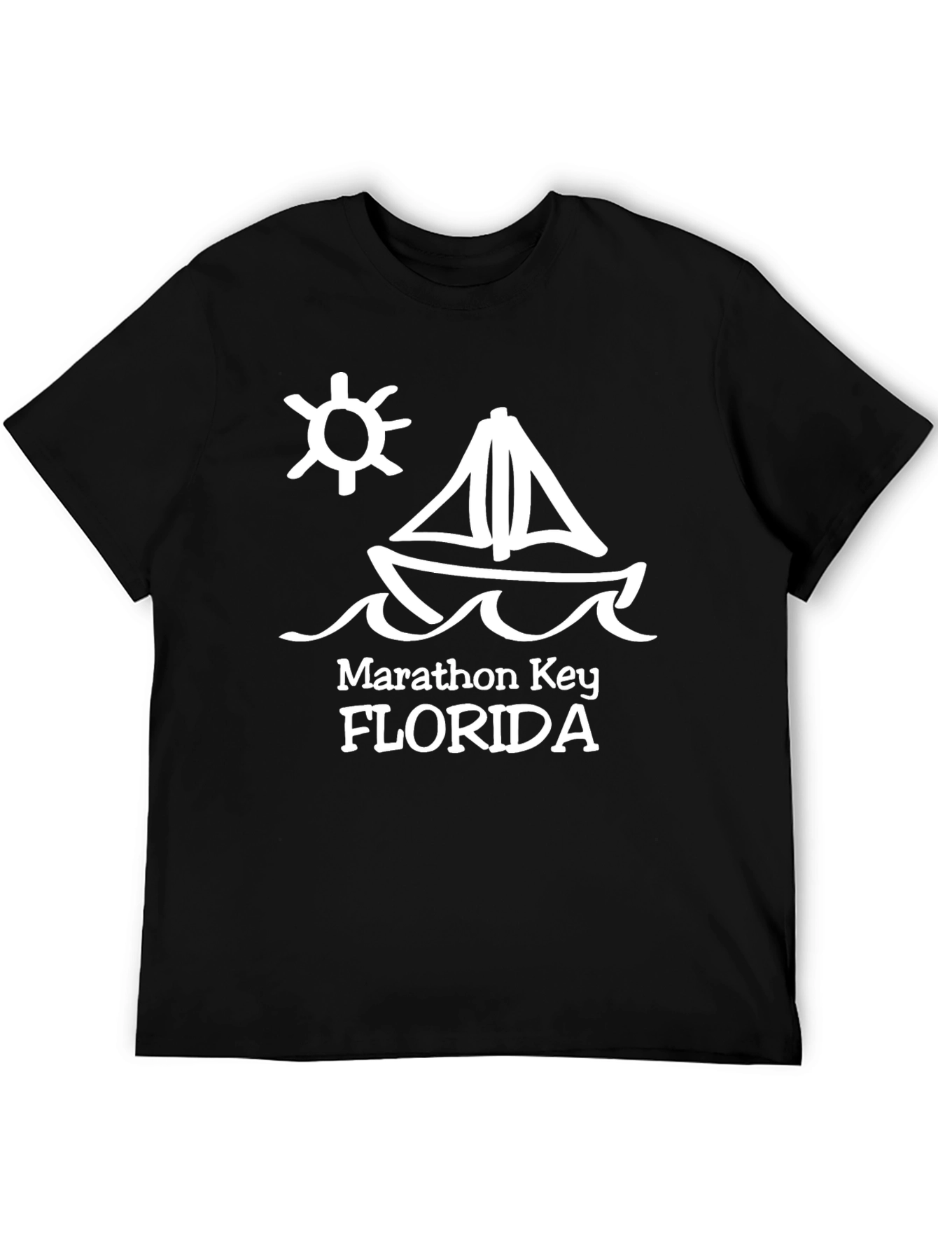Marathon Key Florida T-Shirt - Sailboat Design
