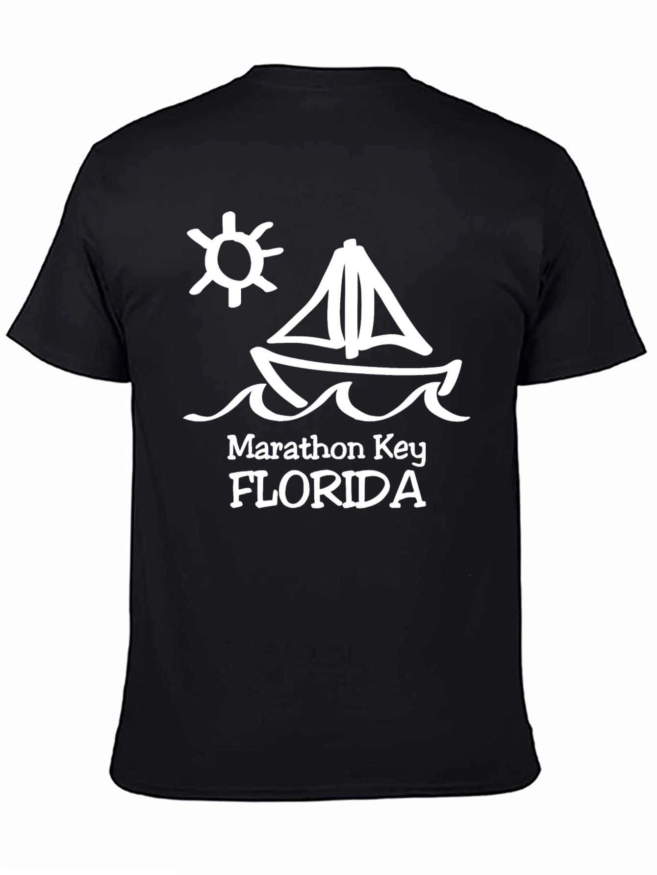 Marathon Key Florida T-Shirt - Sailboat Design