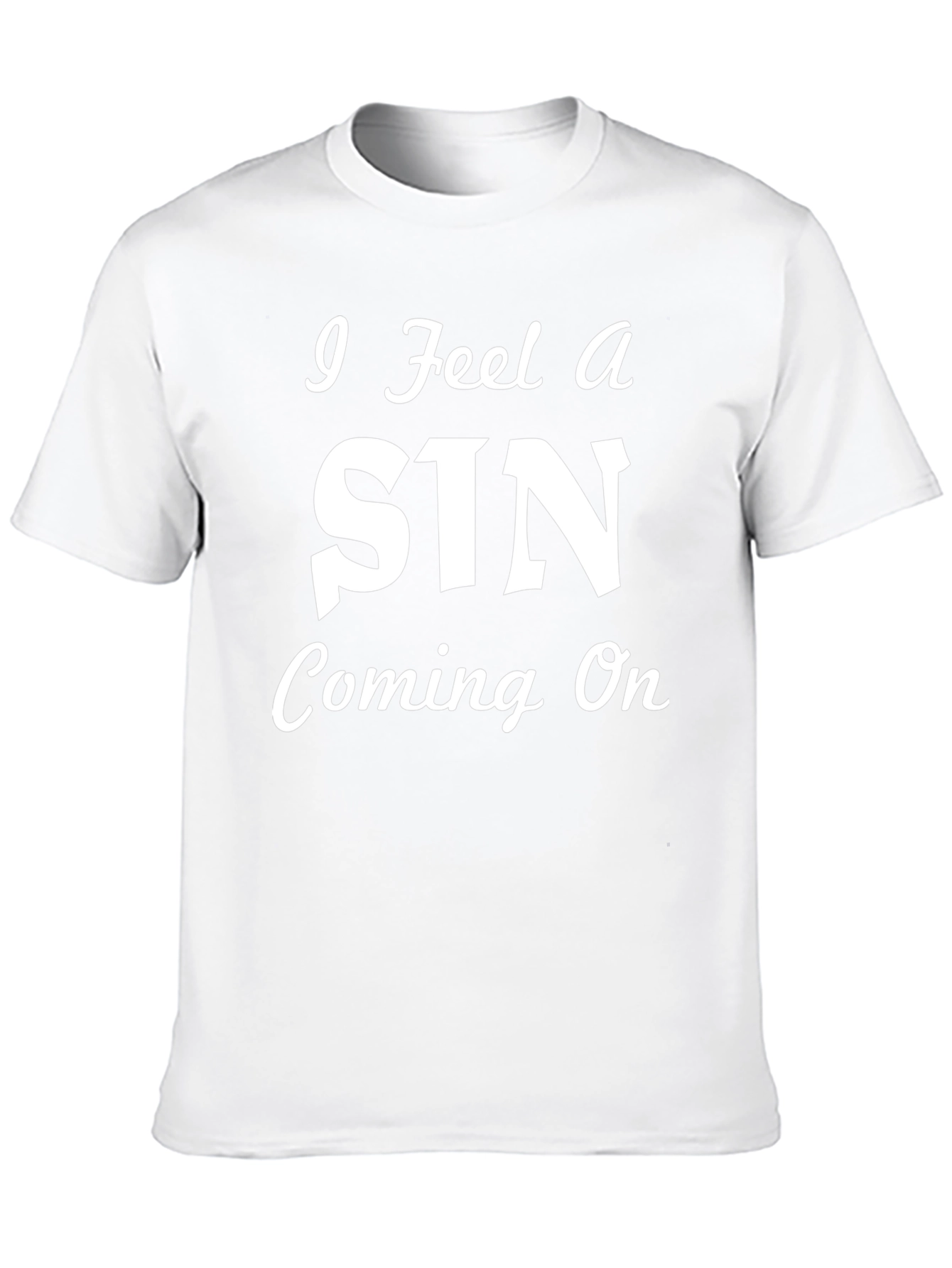 I Feel A Sin Coming On Black Graphic Tee