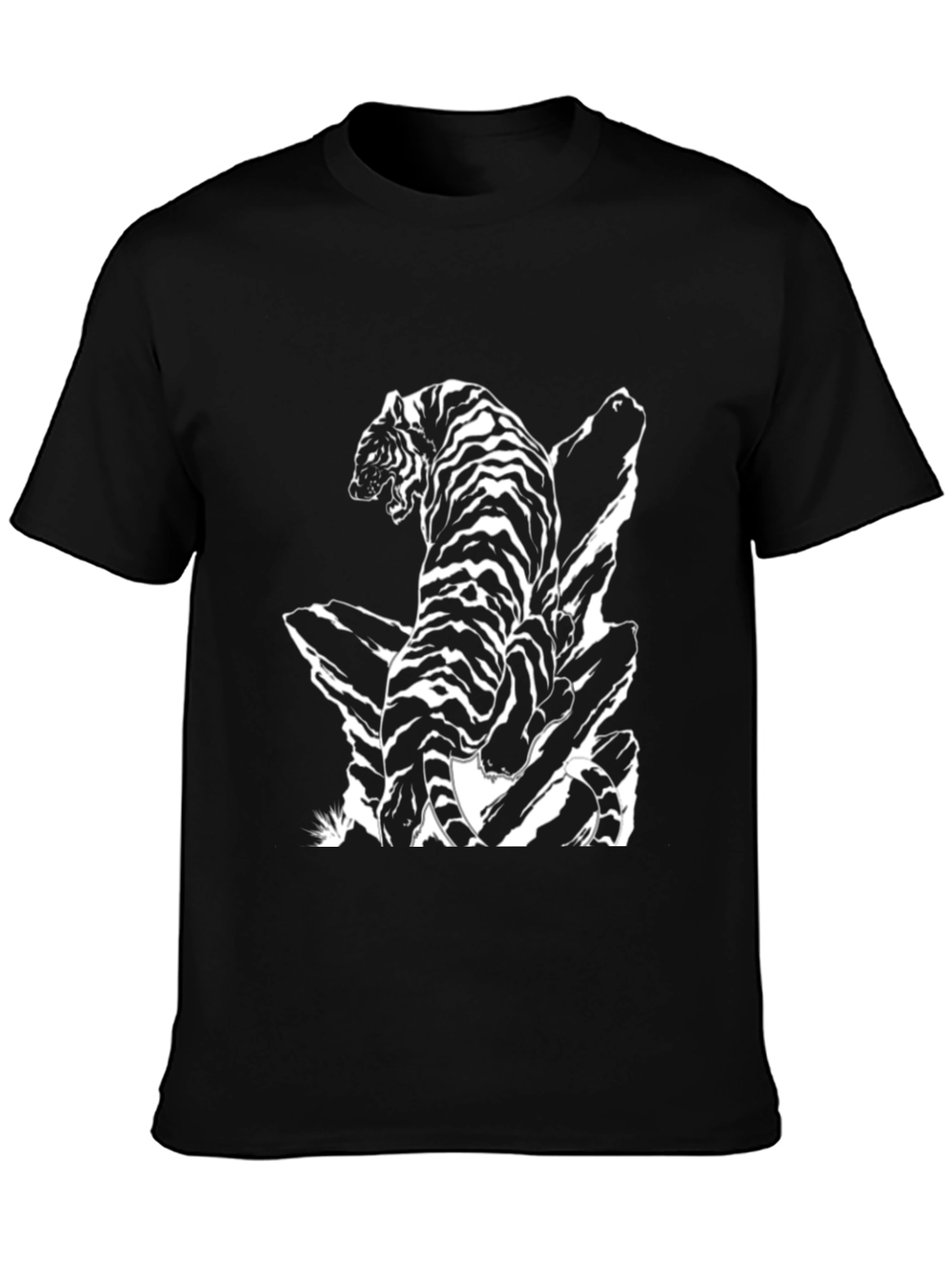 Striking Tiger Graphic Tee - Black