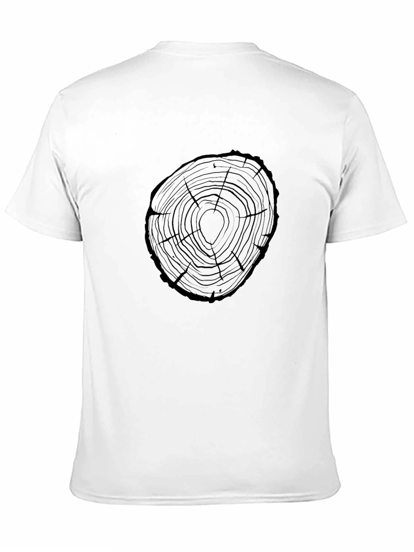 Black Tree Ring Graphic Tee - Nature Lovers Style