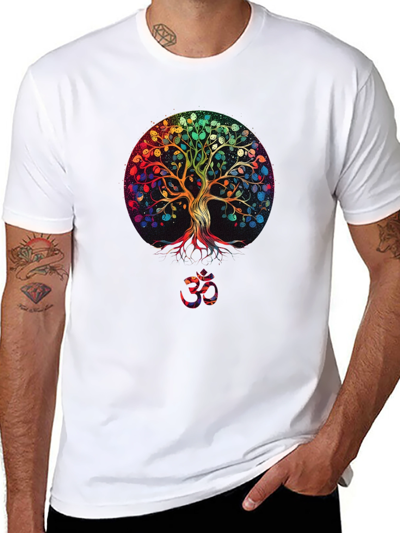 Rainbow Tree of Life Black T-Shirt