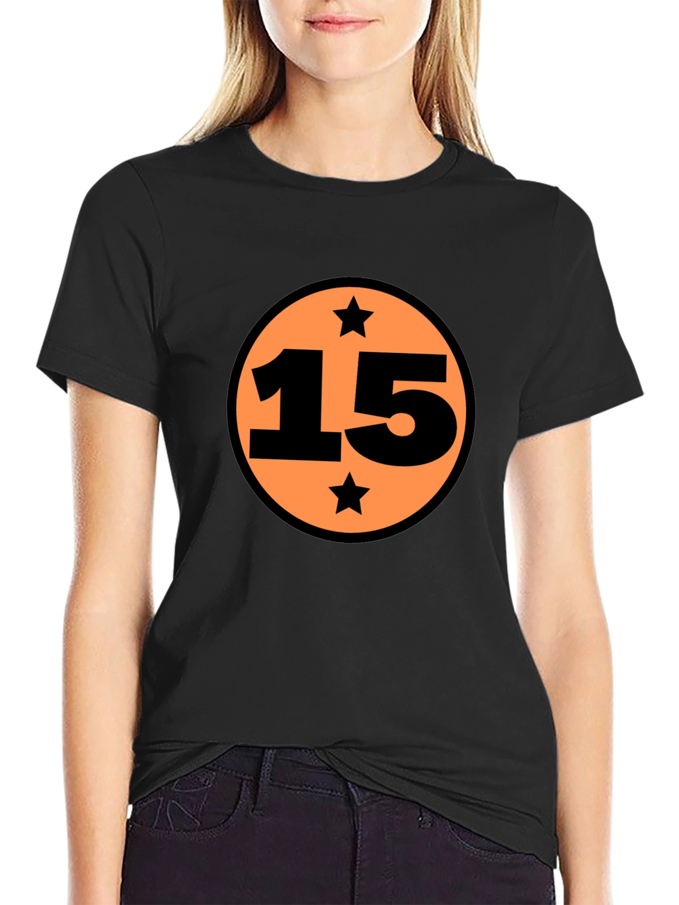 Graphic Tee: Number 15 Star Design