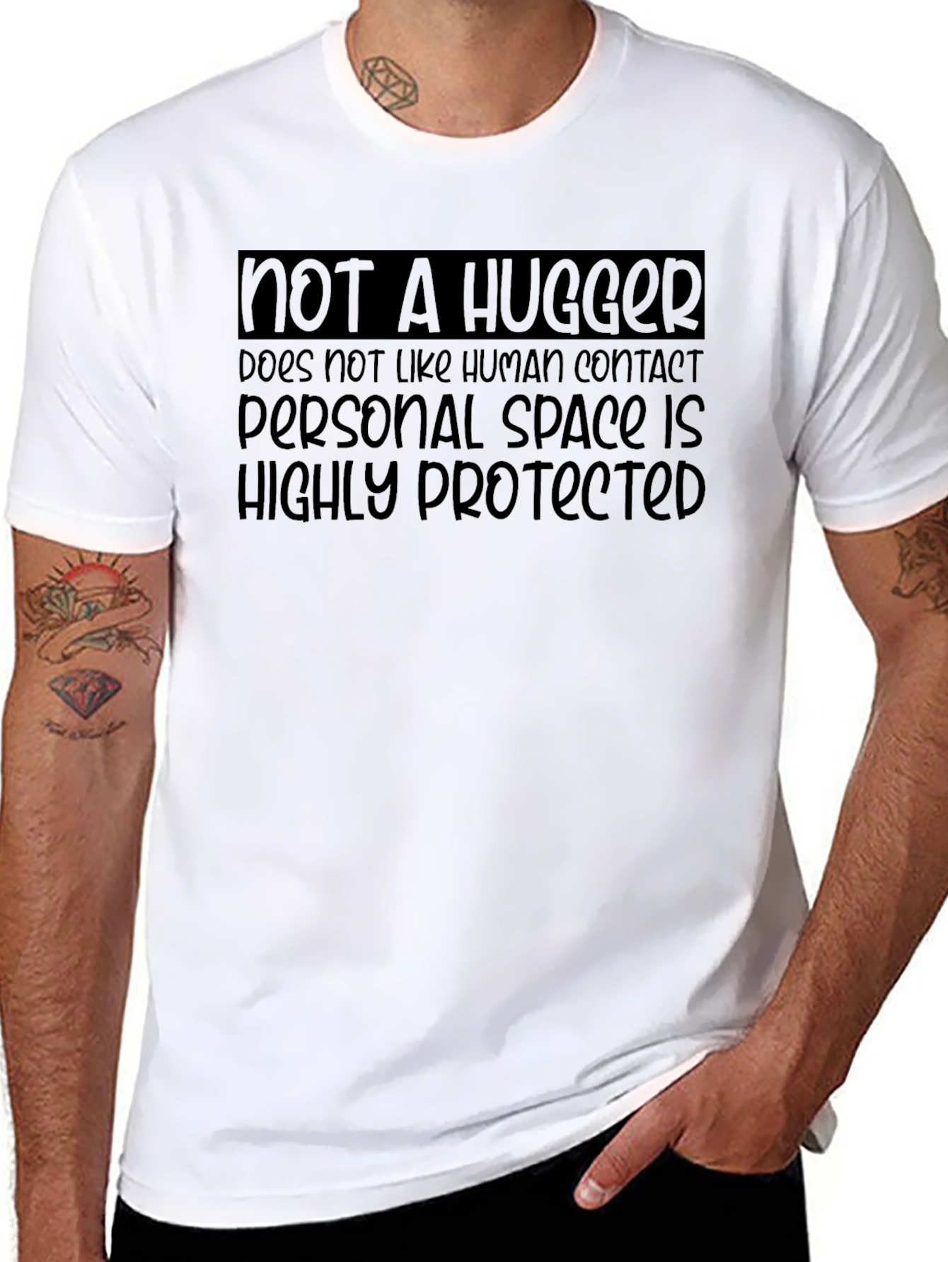 Not A Hugger Graphic Tee - Personal Space T-Shirt