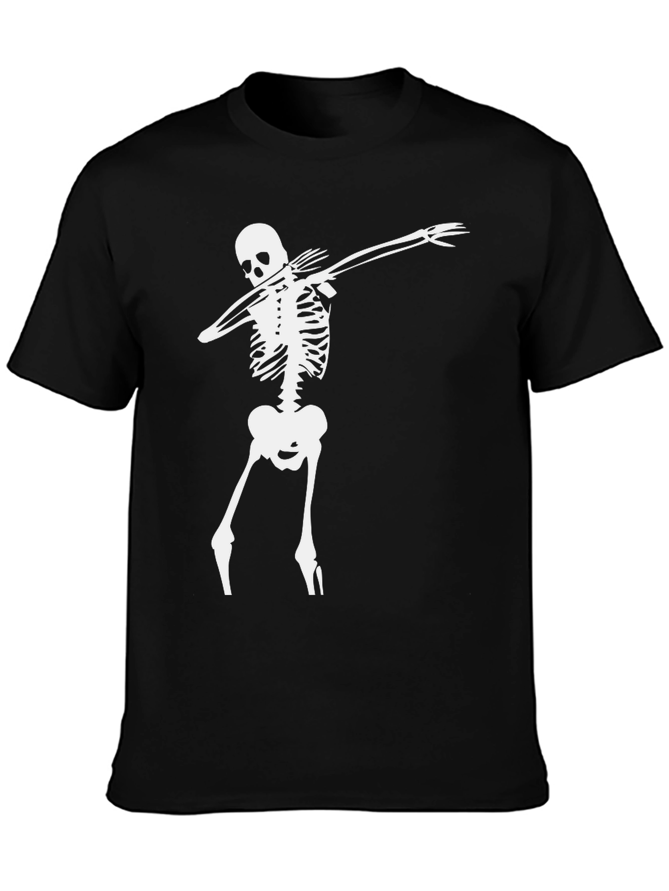 Dabbing Skeleton Graphic T-Shirt - Black