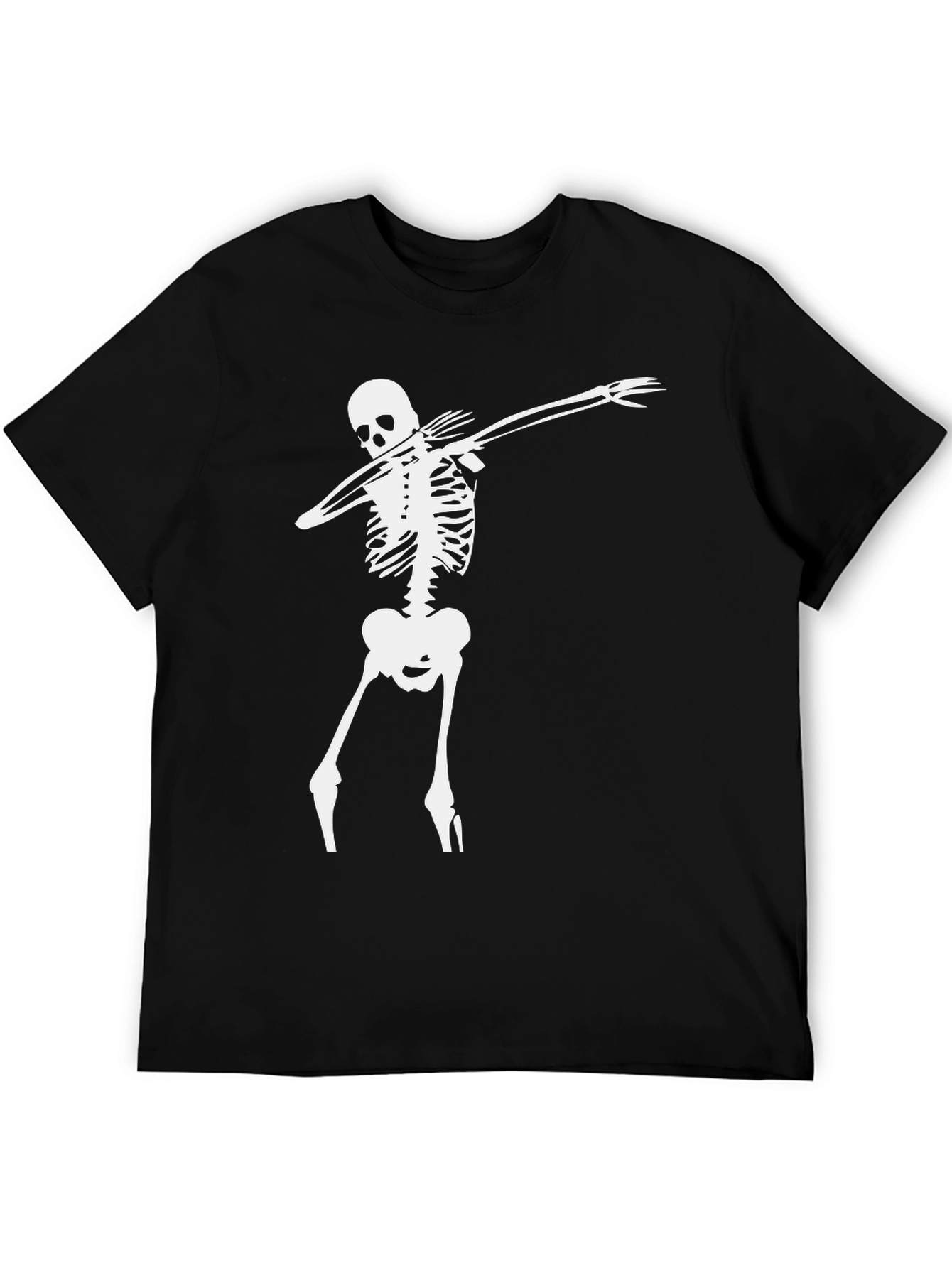 Dabbing Skeleton Graphic T-Shirt - Black