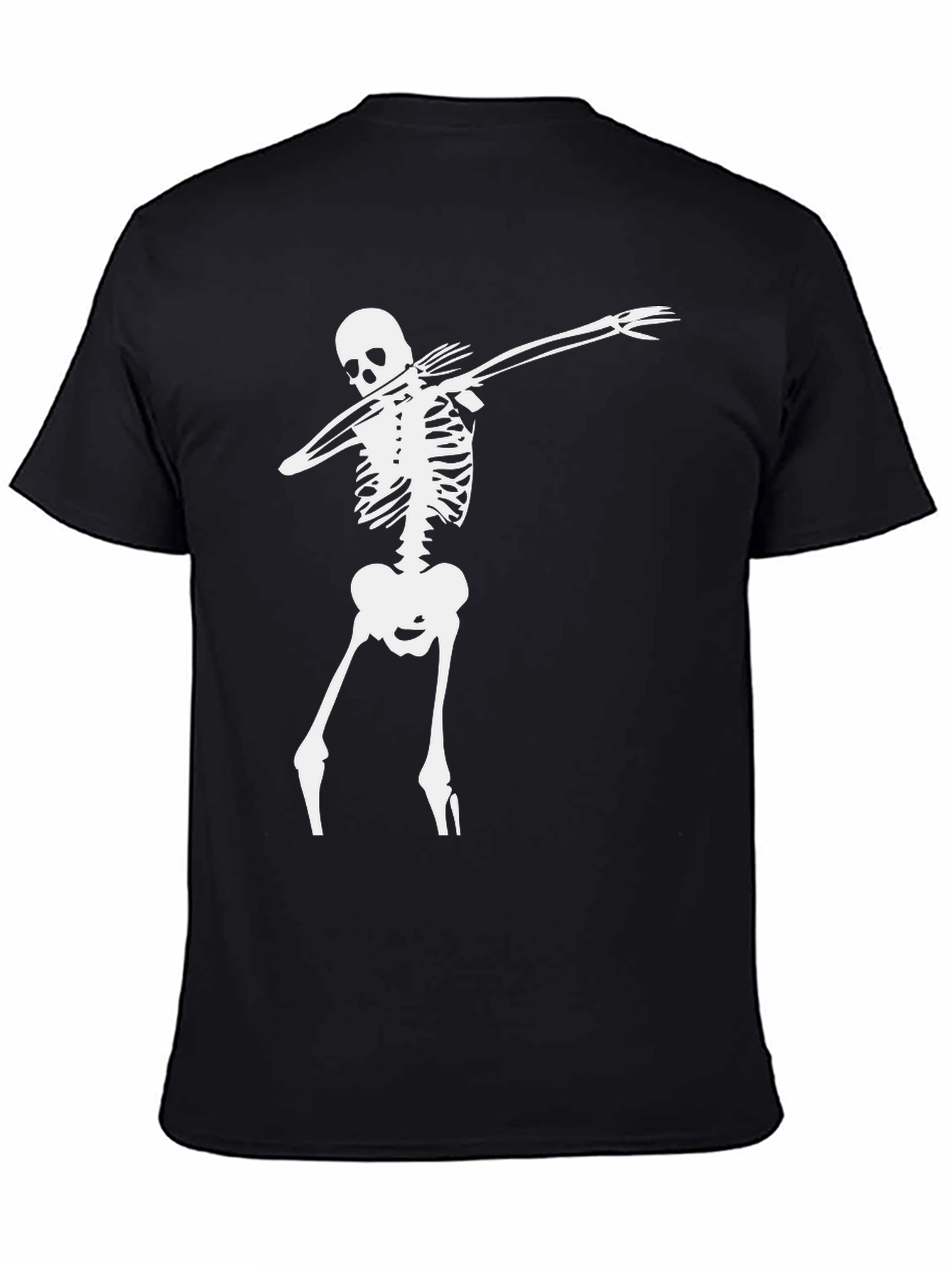 Dabbing Skeleton Graphic T-Shirt - Black