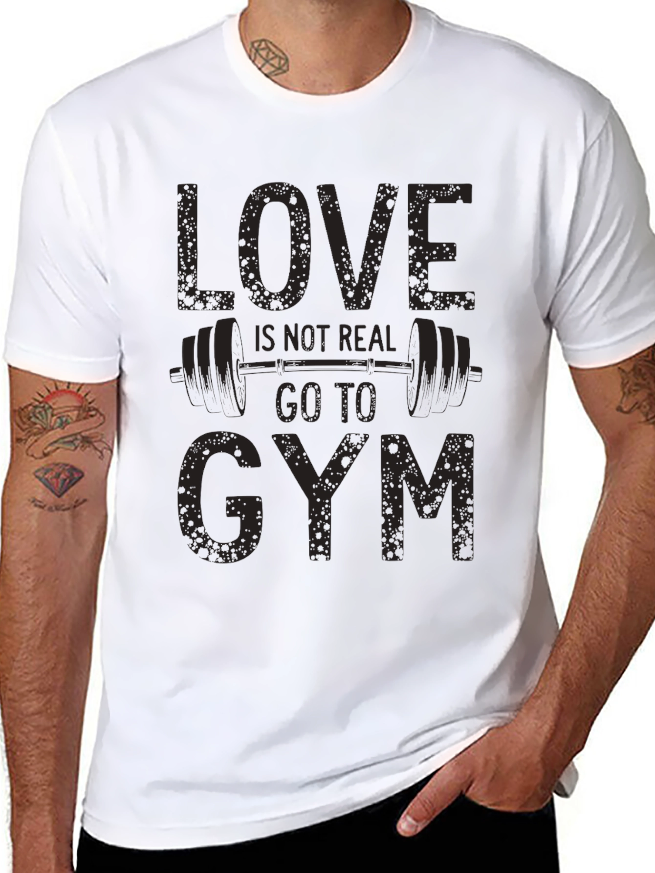 Love Isnt Real Gym T-Shirt Funny Workout Tee