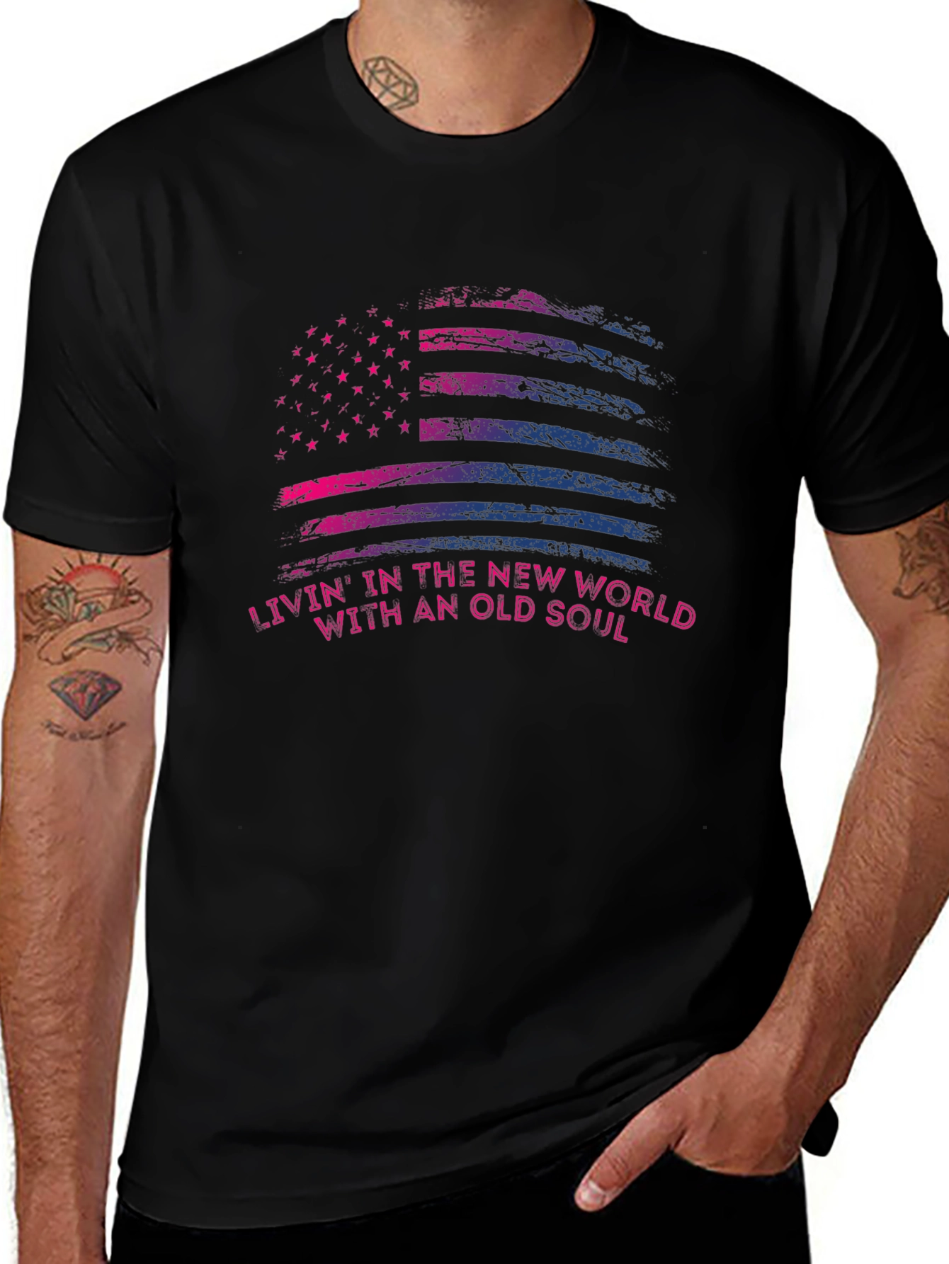 New World Old Soul Pride Flag Graphic Tee