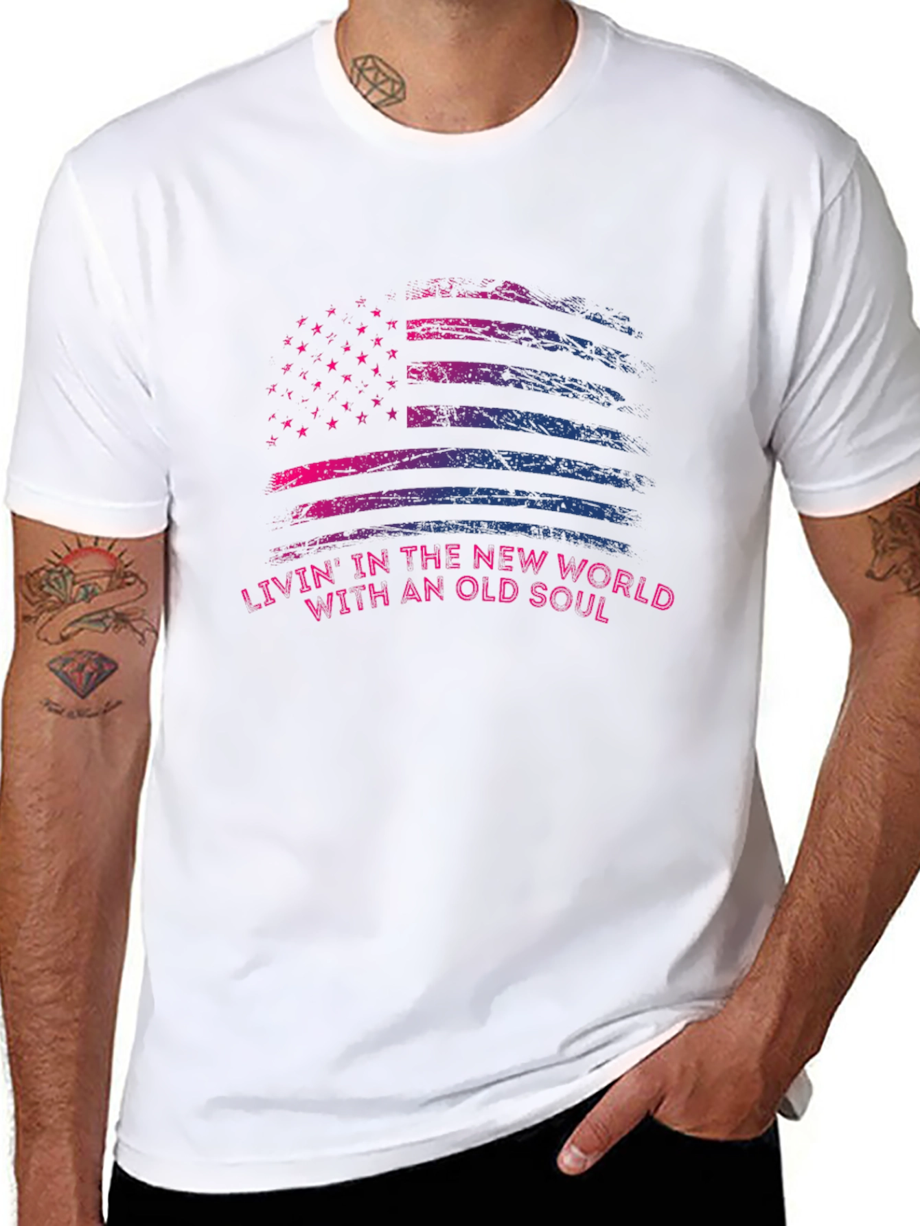 New World Old Soul Pride Flag Graphic Tee