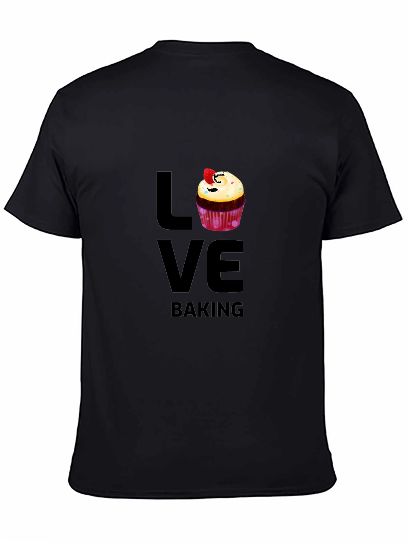 Love Baking Graphic T-Shirt - Cute Cupcake Design