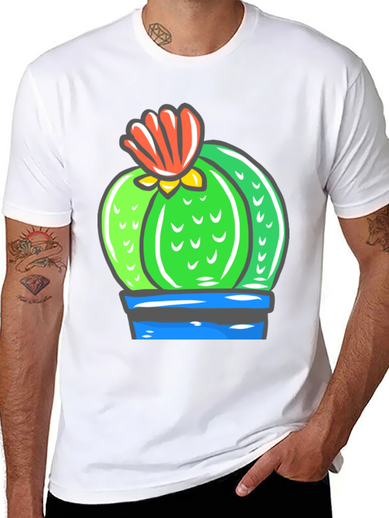 Cactus Bloom Graphic Tee - Cool Desert Style