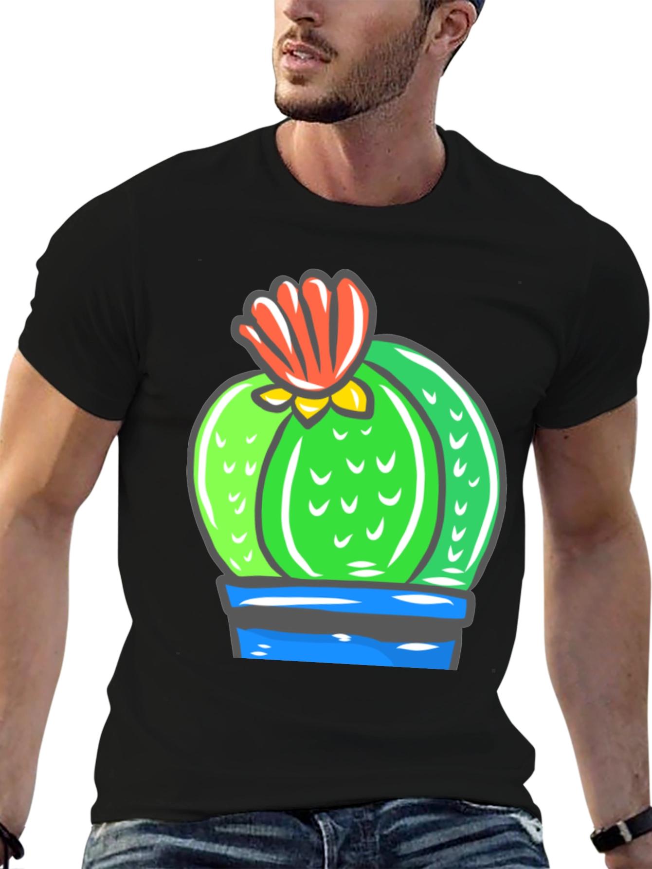 Cactus Bloom Graphic Tee - Cool Desert Style