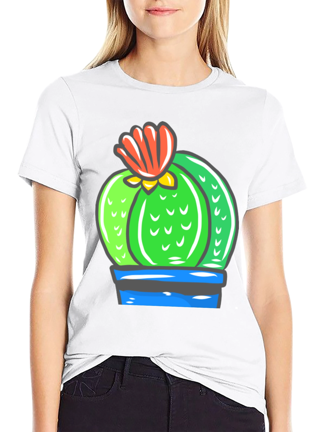 Cactus Bloom Graphic Tee - Cool Desert Style