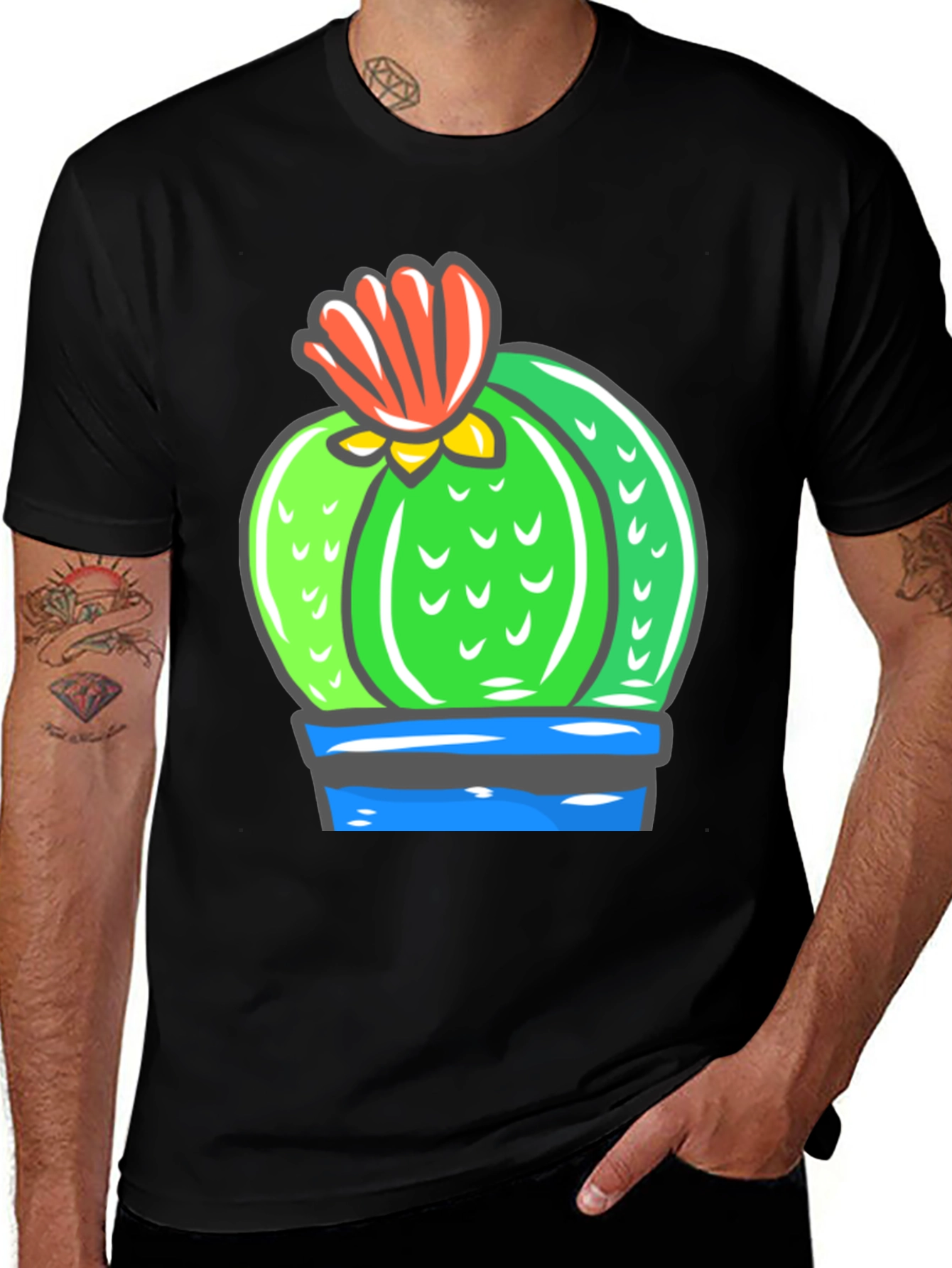 Cactus Bloom Graphic Tee - Cool Desert Style