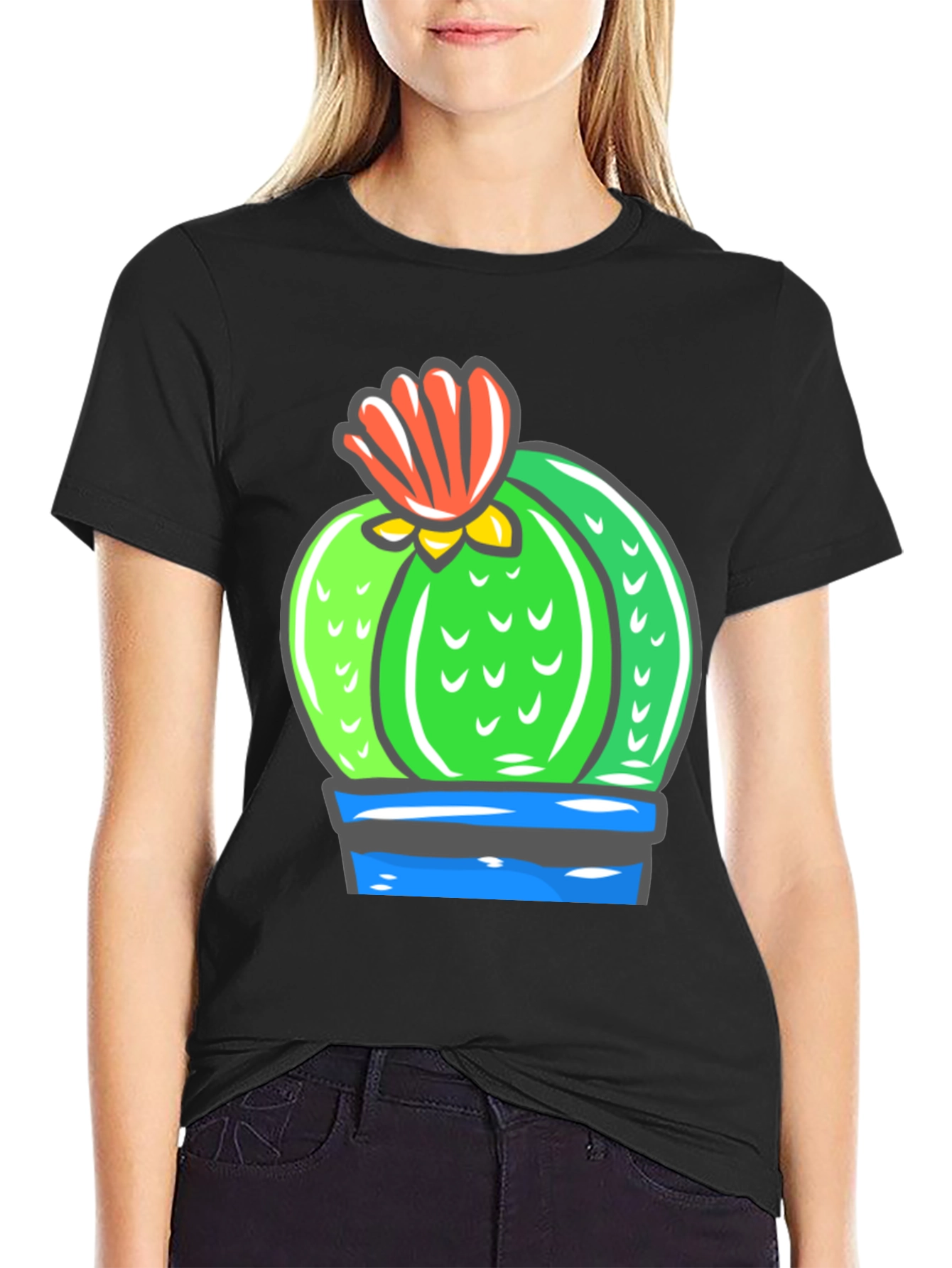 Cactus Bloom Graphic Tee - Cool Desert Style
