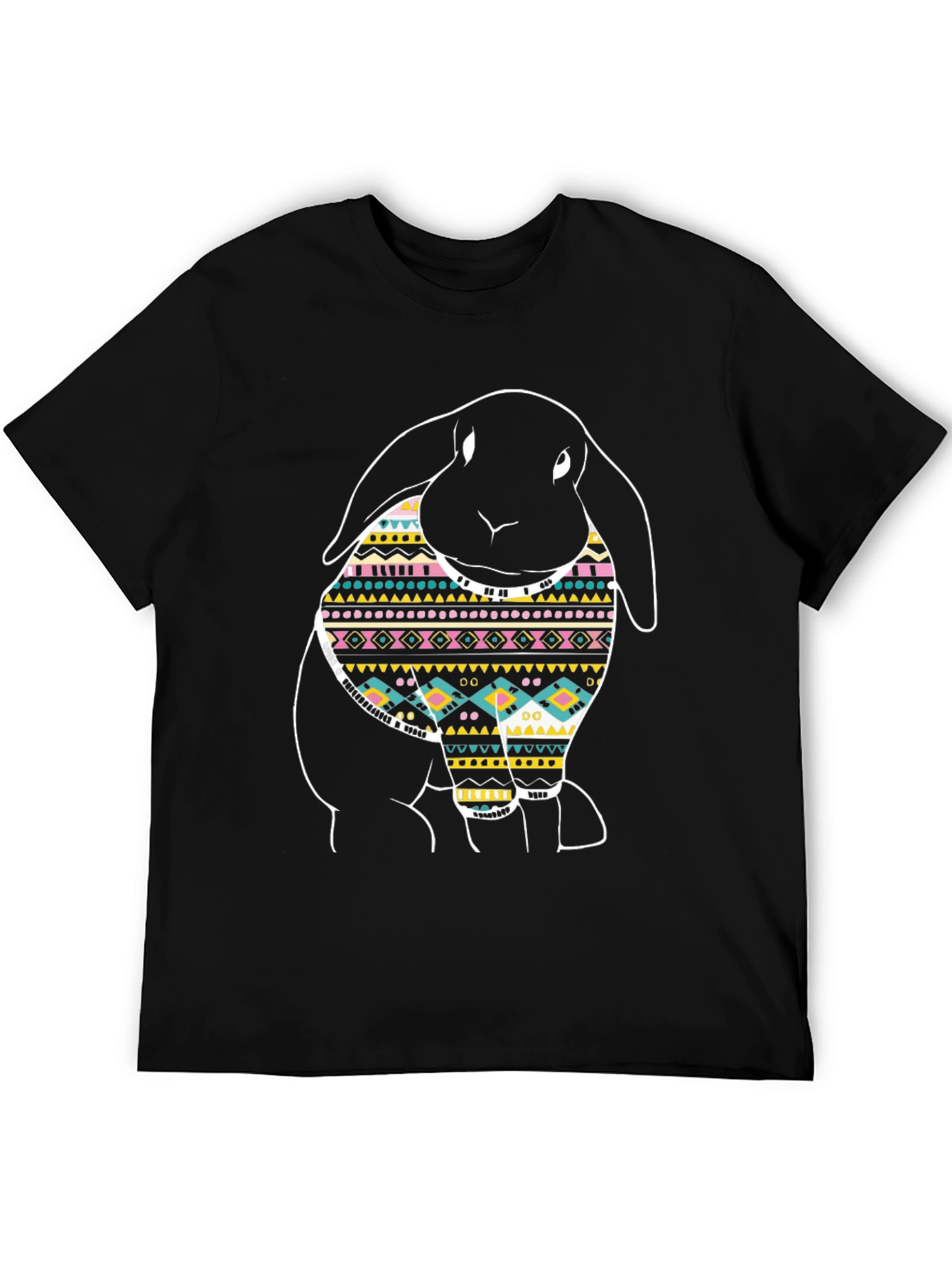 Rabbit Graphic Black T-Shirt
