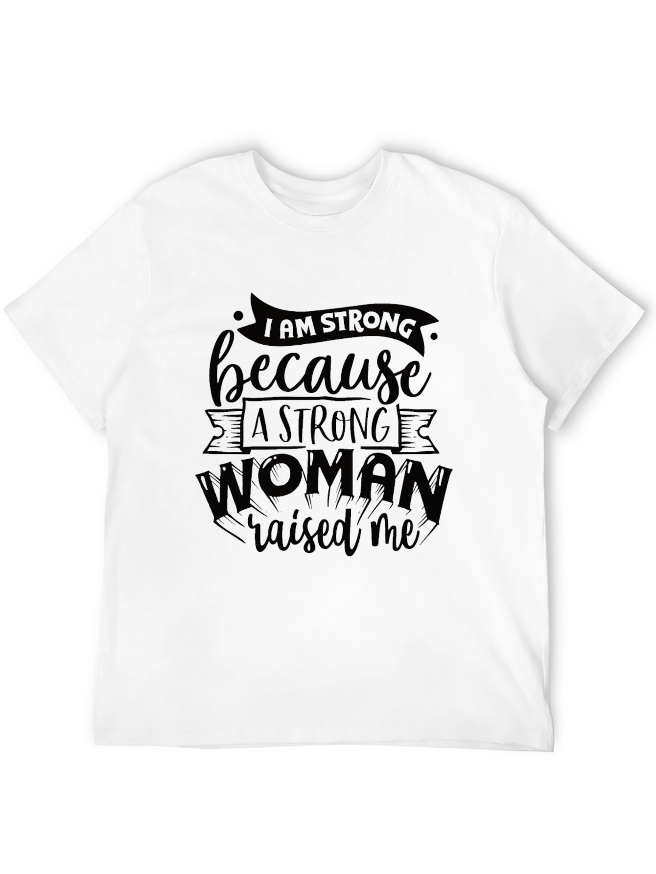 I Am Strong Black Graphic T-Shirt