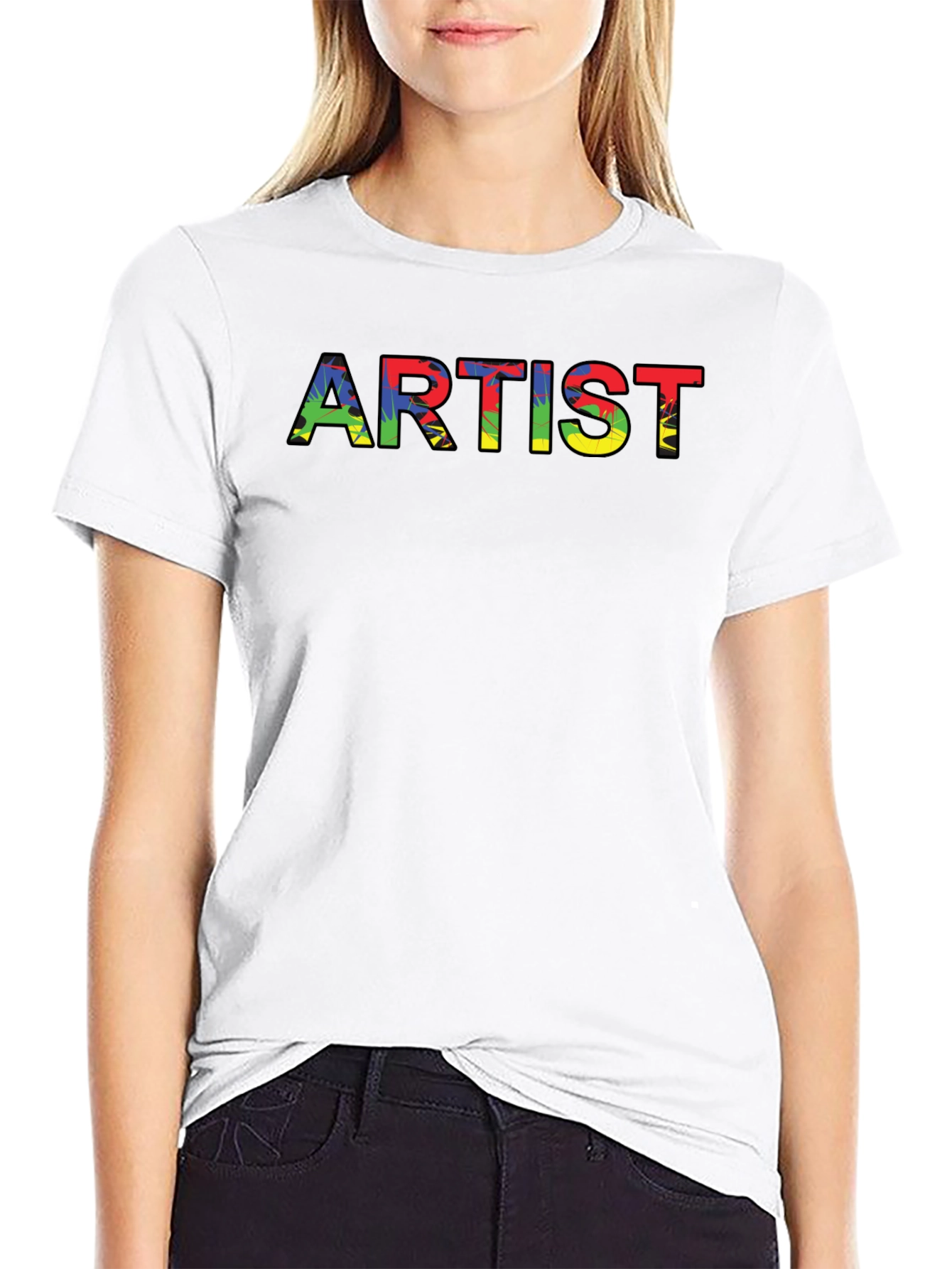 Artist Graphic Print Crew Neck T-Shirt