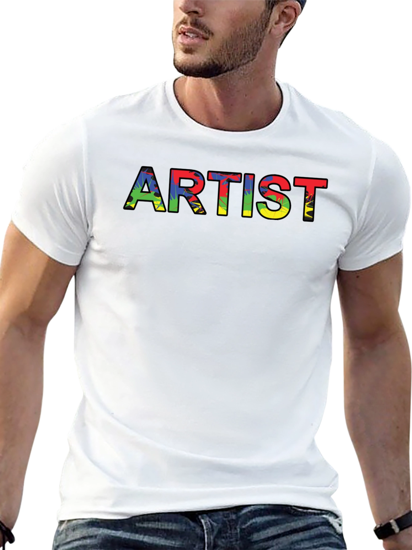 Artist Graphic Print Crew Neck T-Shirt