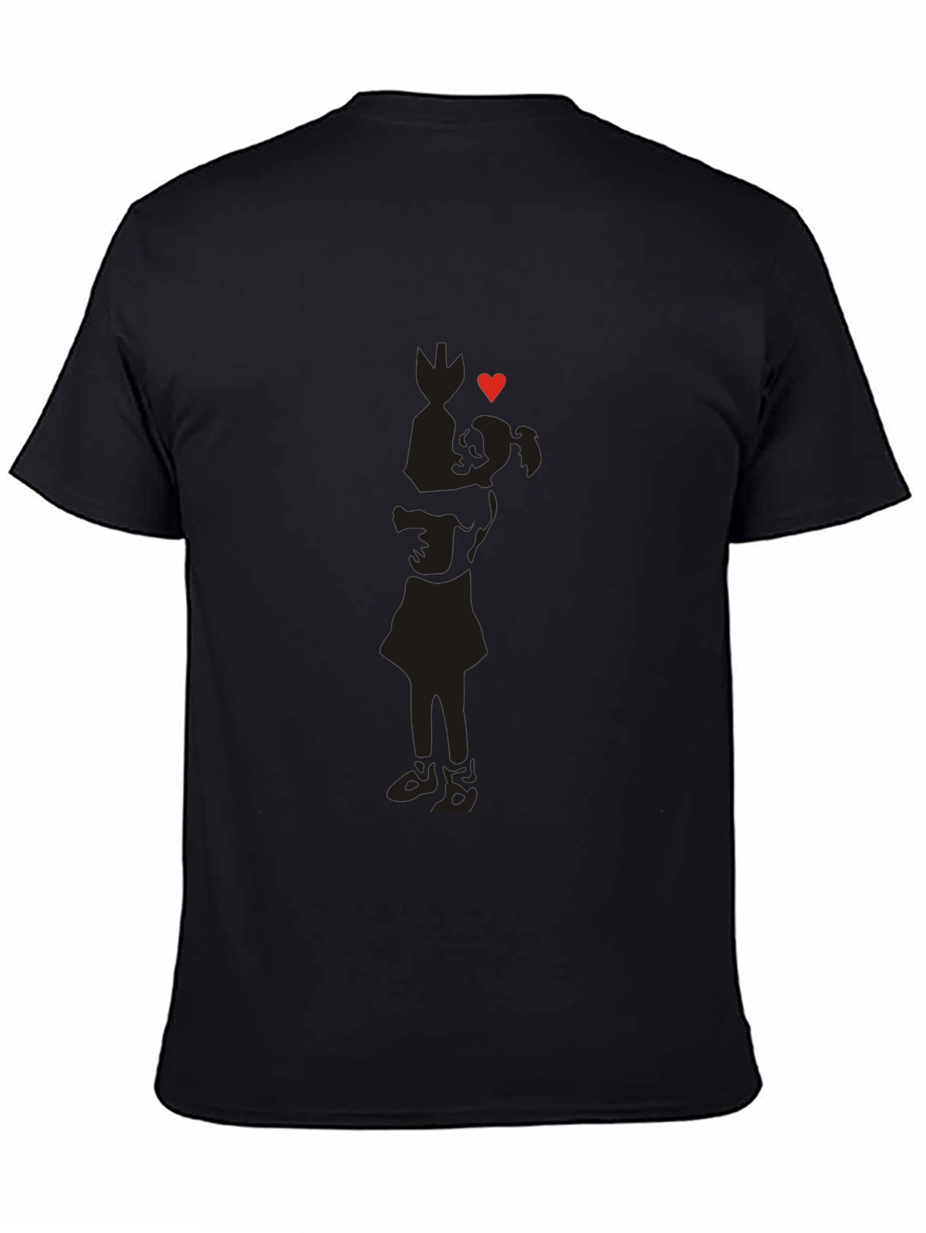 Silhouette Love Tee - Soft Cotton Blend Casual Wear