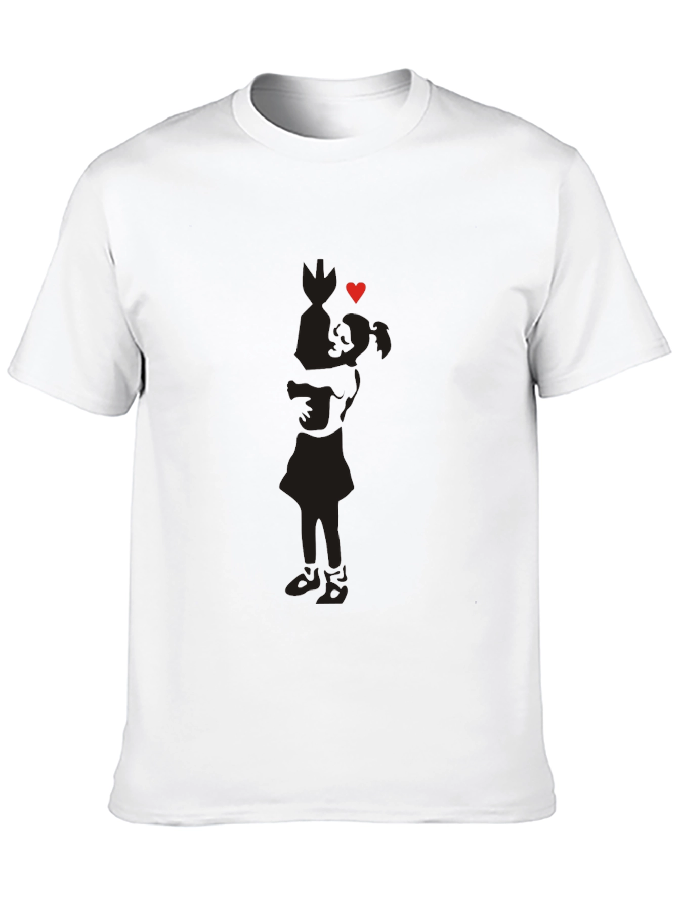 Silhouette Love Tee - Soft Cotton Blend Casual Wear