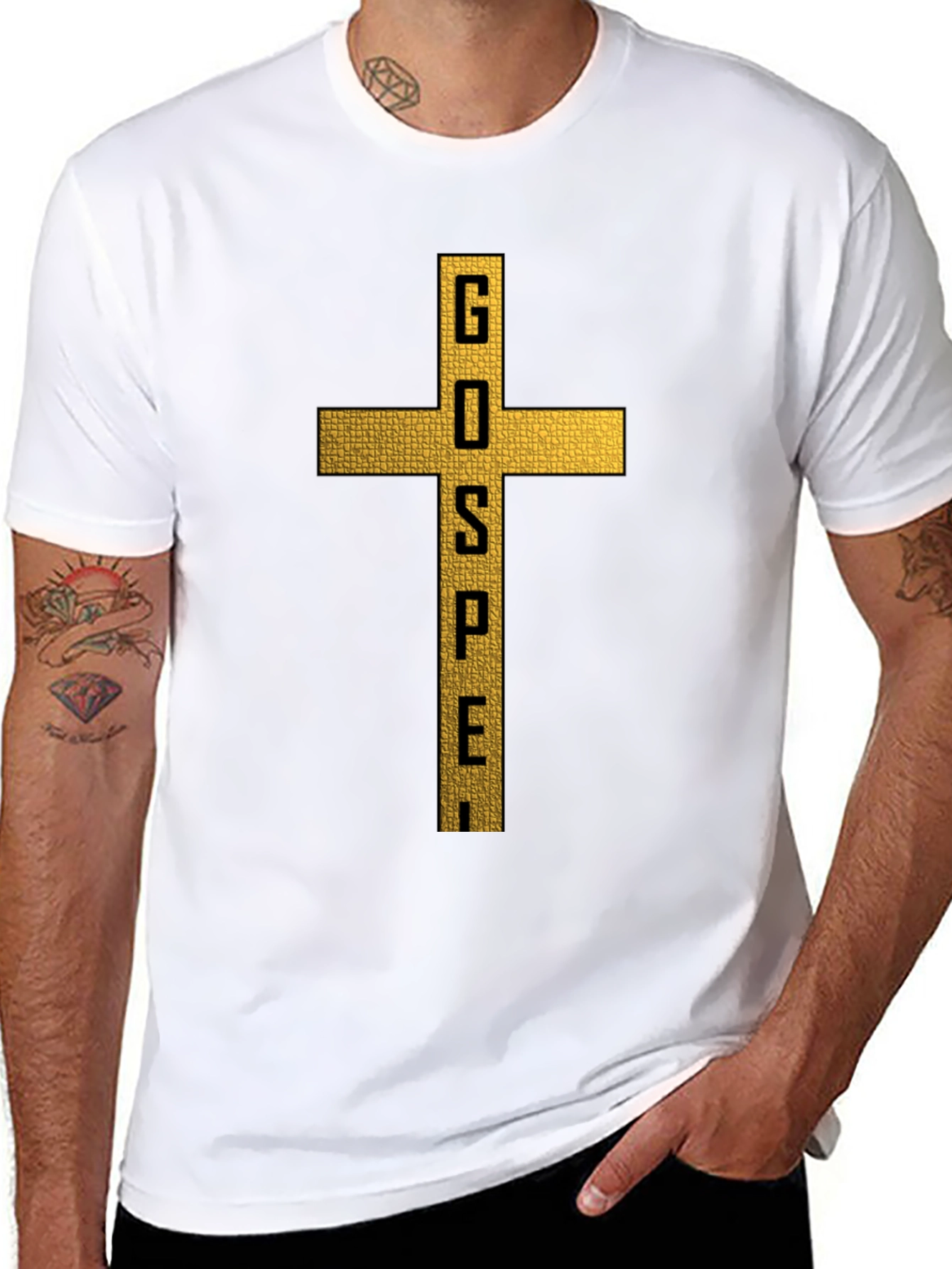 Gospel Cross Graphic Tee - Religious Inspired Shirt