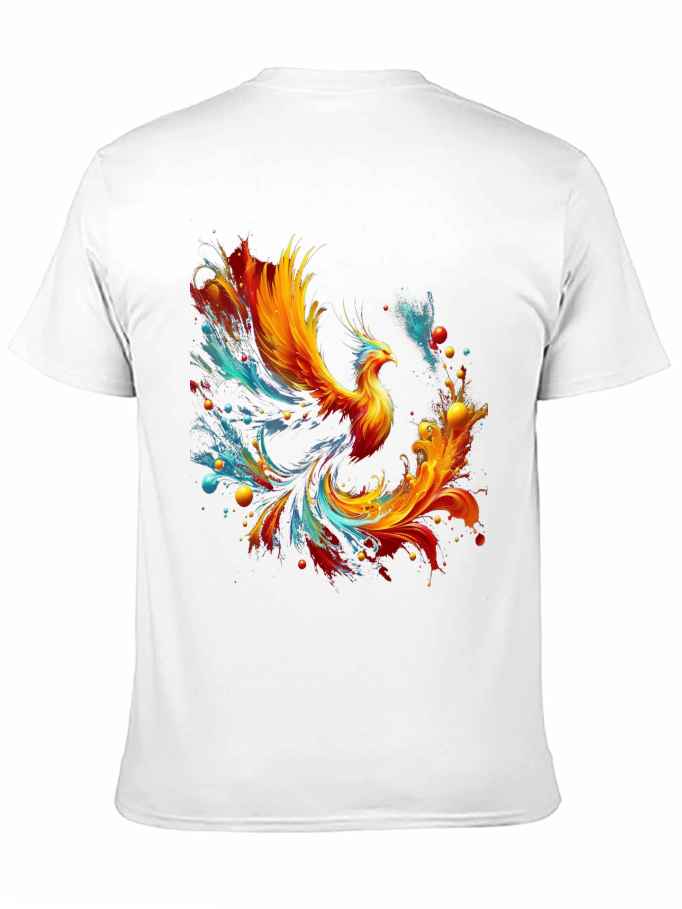 Fiery Phoenix Graphic Tee - Mens Black T-Shirt