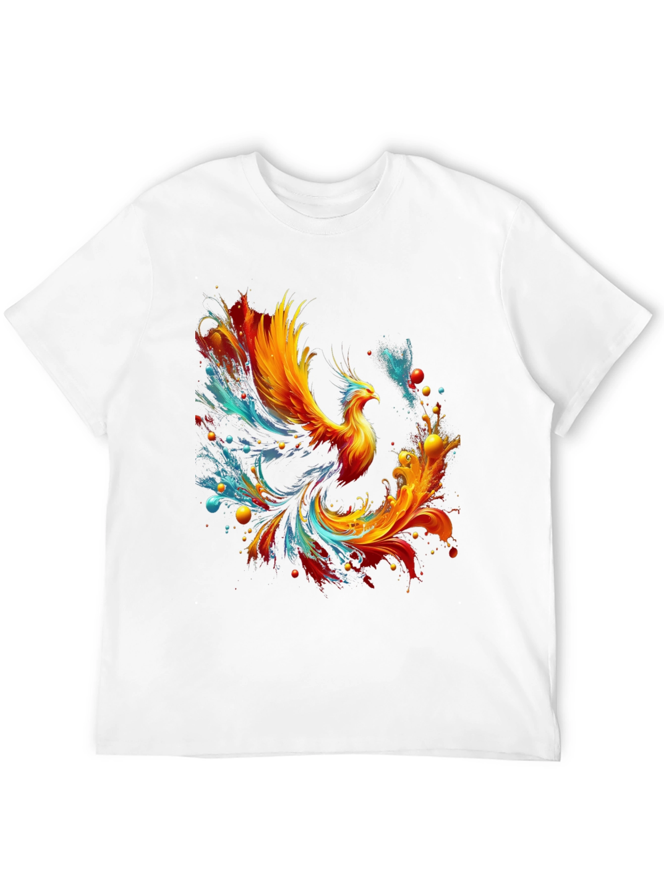 Fiery Phoenix Graphic Tee - Mens Black T-Shirt