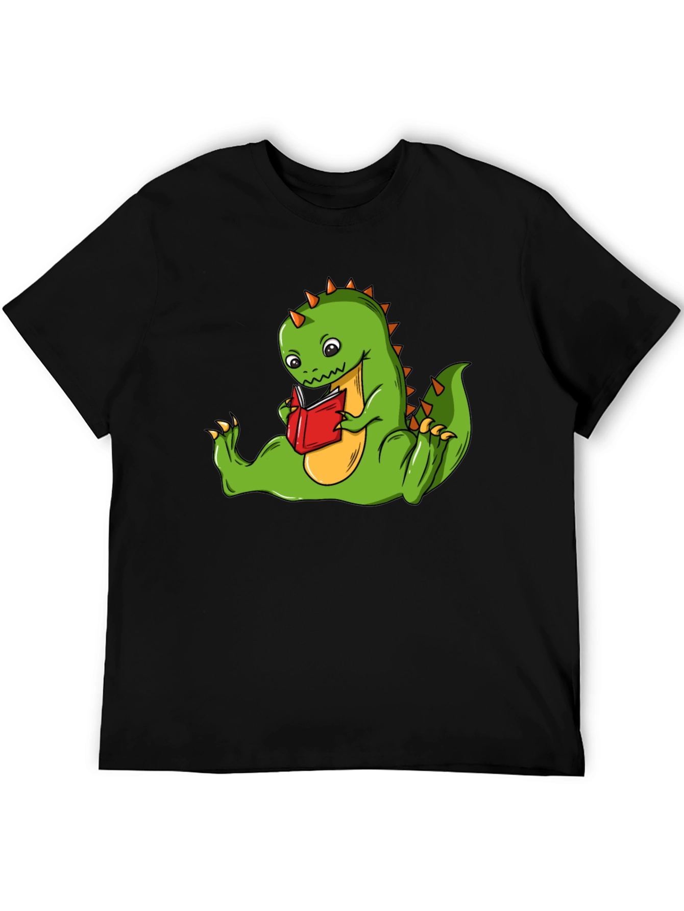 Dinosaur Reading Book T-Shirt - Fun Graphic Tee
