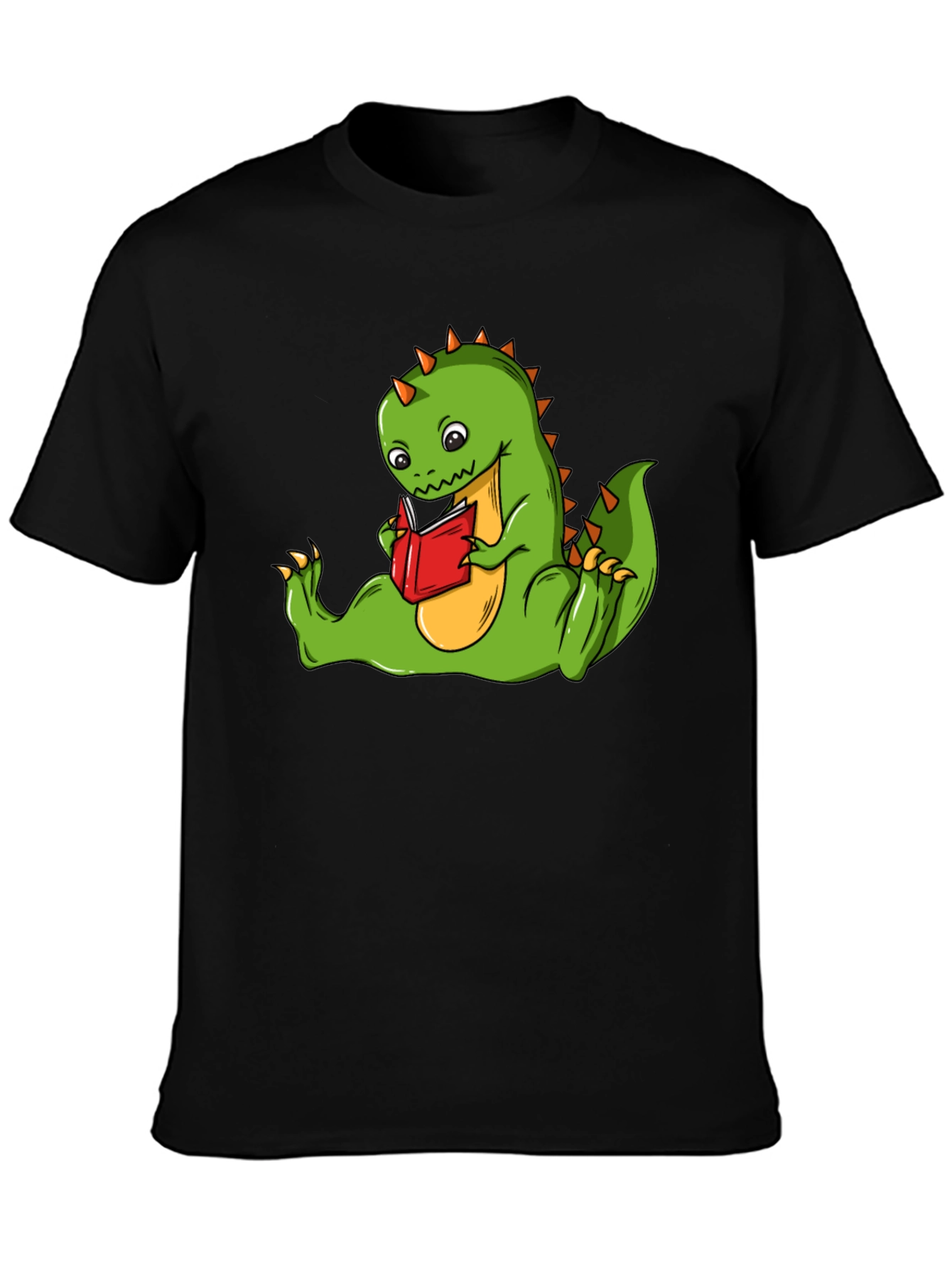 Dinosaur Reading Book T-Shirt - Fun Graphic Tee