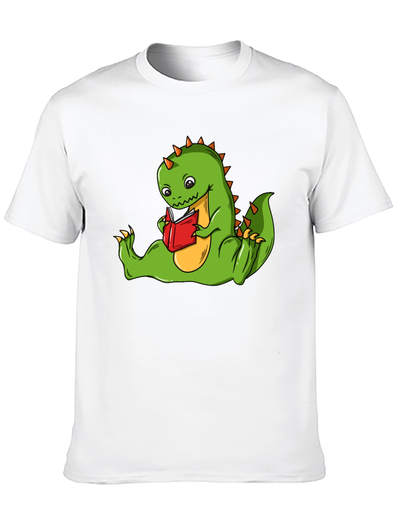 Dinosaur Reading Book T-Shirt - Fun Graphic Tee