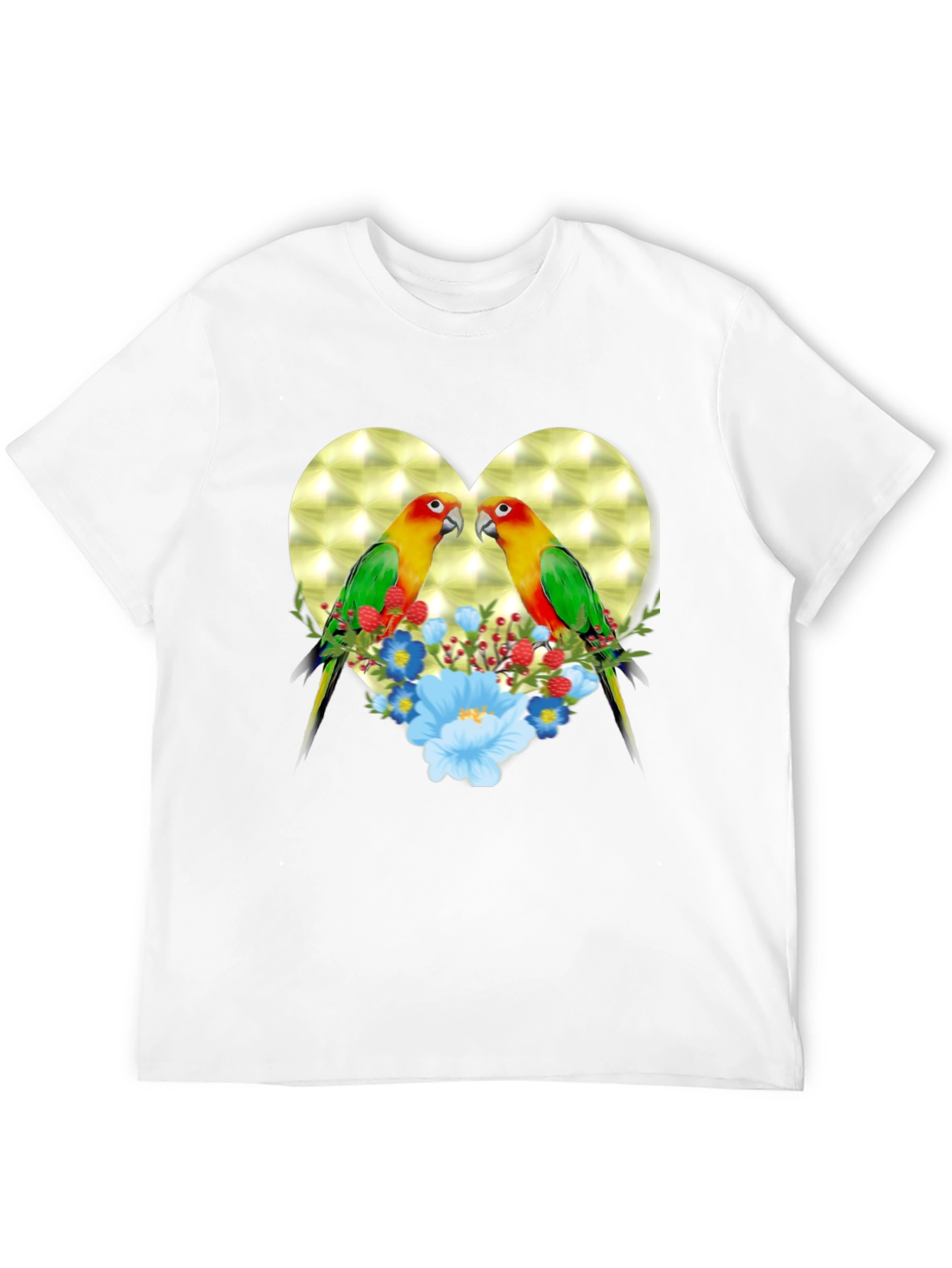 Lovebird Heart Floral Graphic Tee