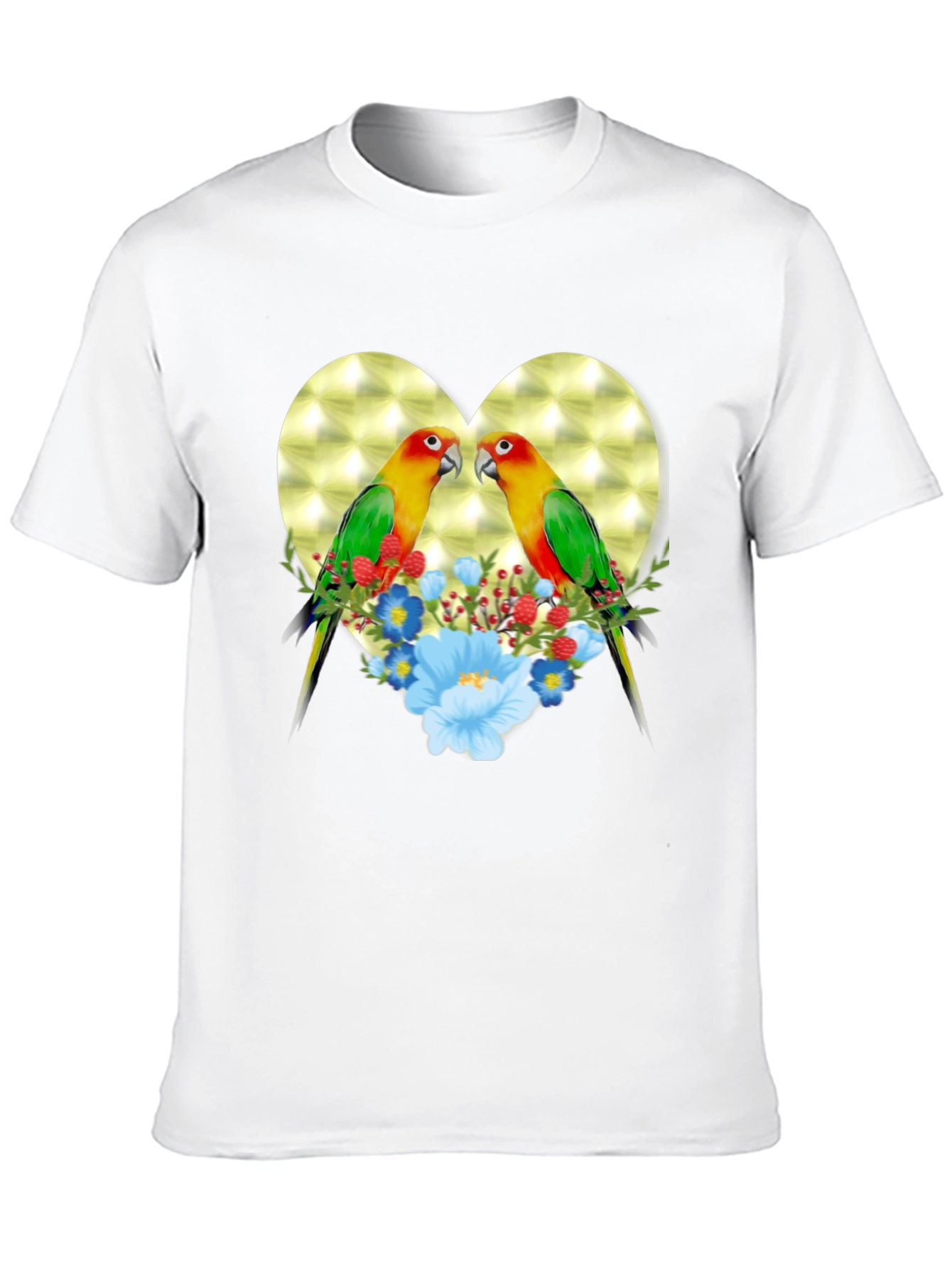 Lovebird Heart Floral Graphic Tee