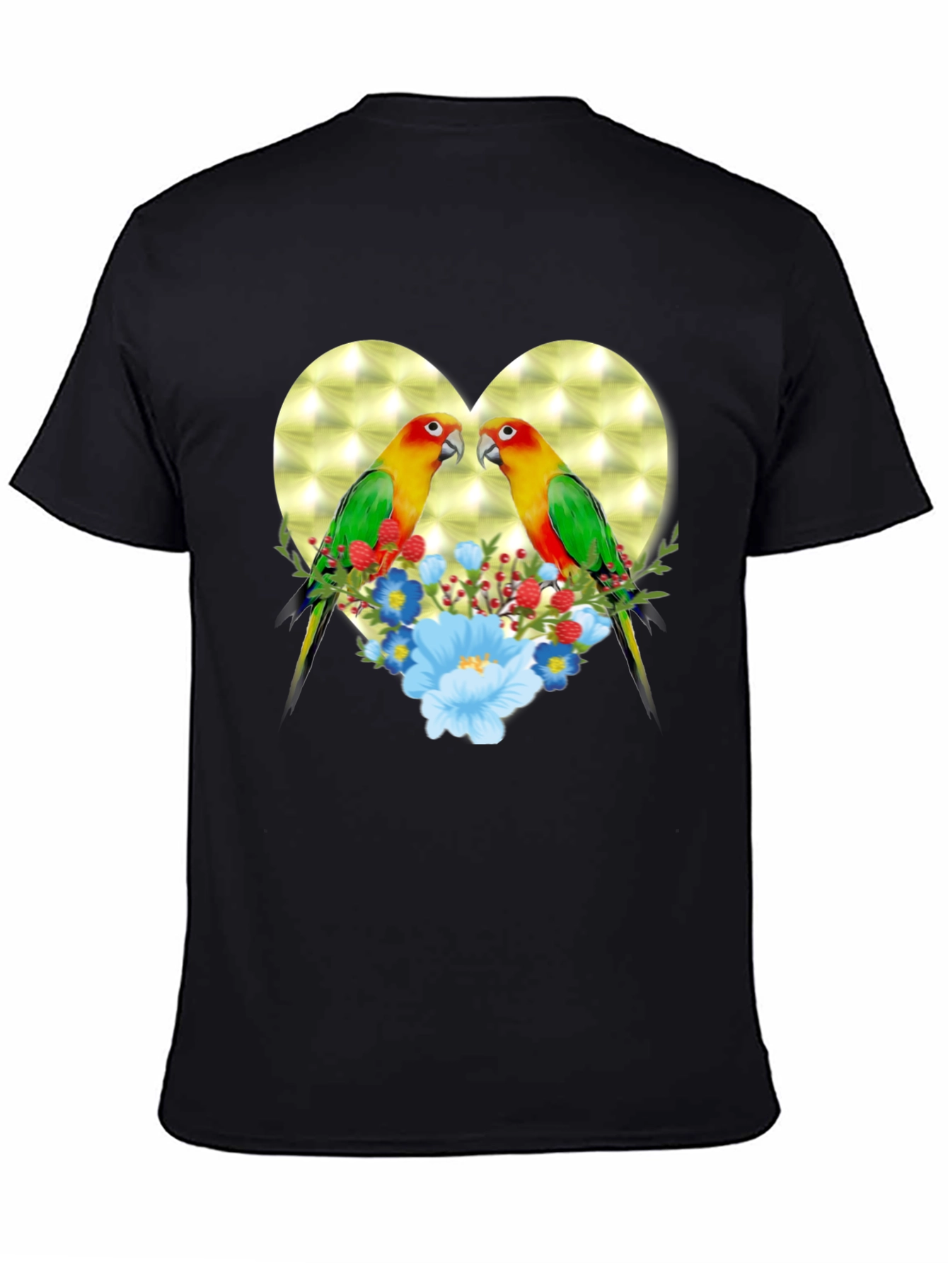 Lovebird Heart Floral Graphic Tee