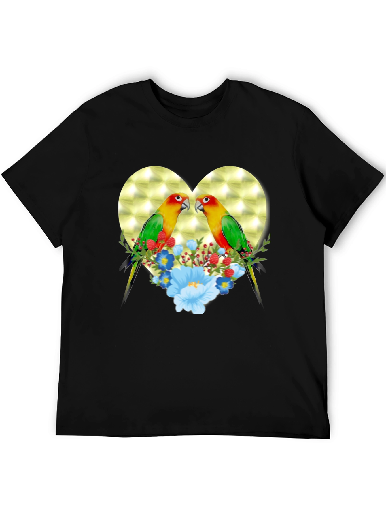 Lovebird Heart Floral Graphic Tee