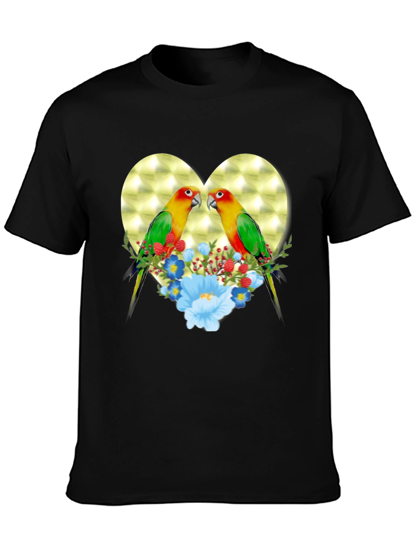 Lovebird Heart Floral Graphic Tee