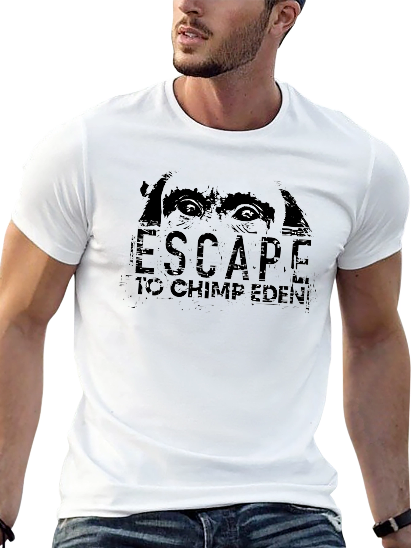 Escape to Chimp Eden Graphic Tee - Black
