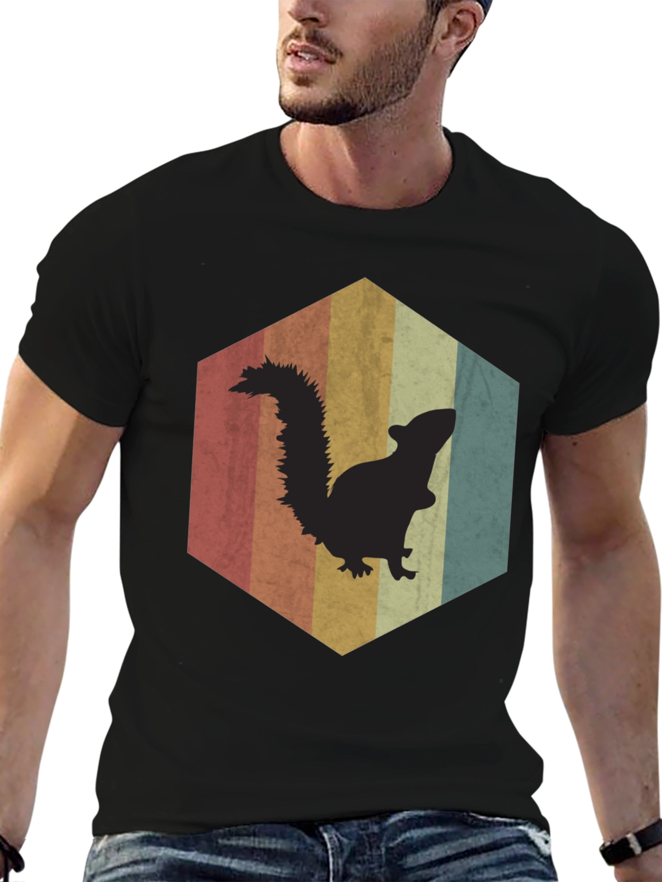 Retro Squirrel Graphic Tee - Soft Cotton Blend